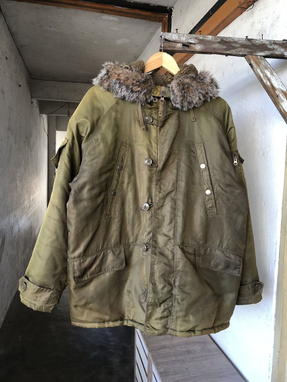 Gap Vintage Gap Snorkel Military Distressed Parka Jacket Size US L / EU 52-54 / 3 - 11 Thumbnail