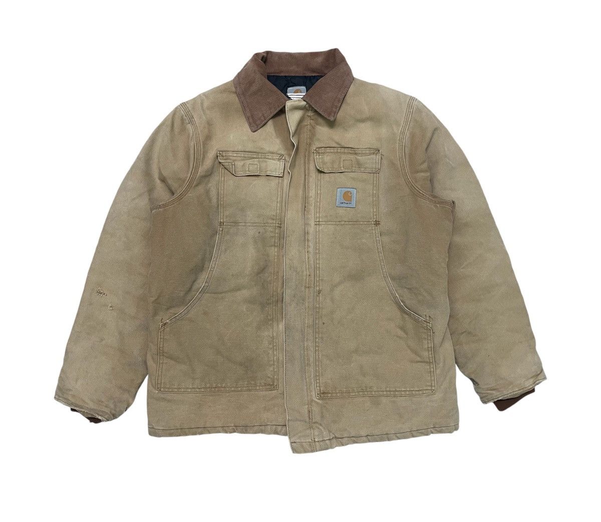 Carhartt VINTAGE CARHARTT KHAKI NICELY FADED QUILTED LINEN RARE Size US L / EU 52-54 / 3 - 2 Thumbnail