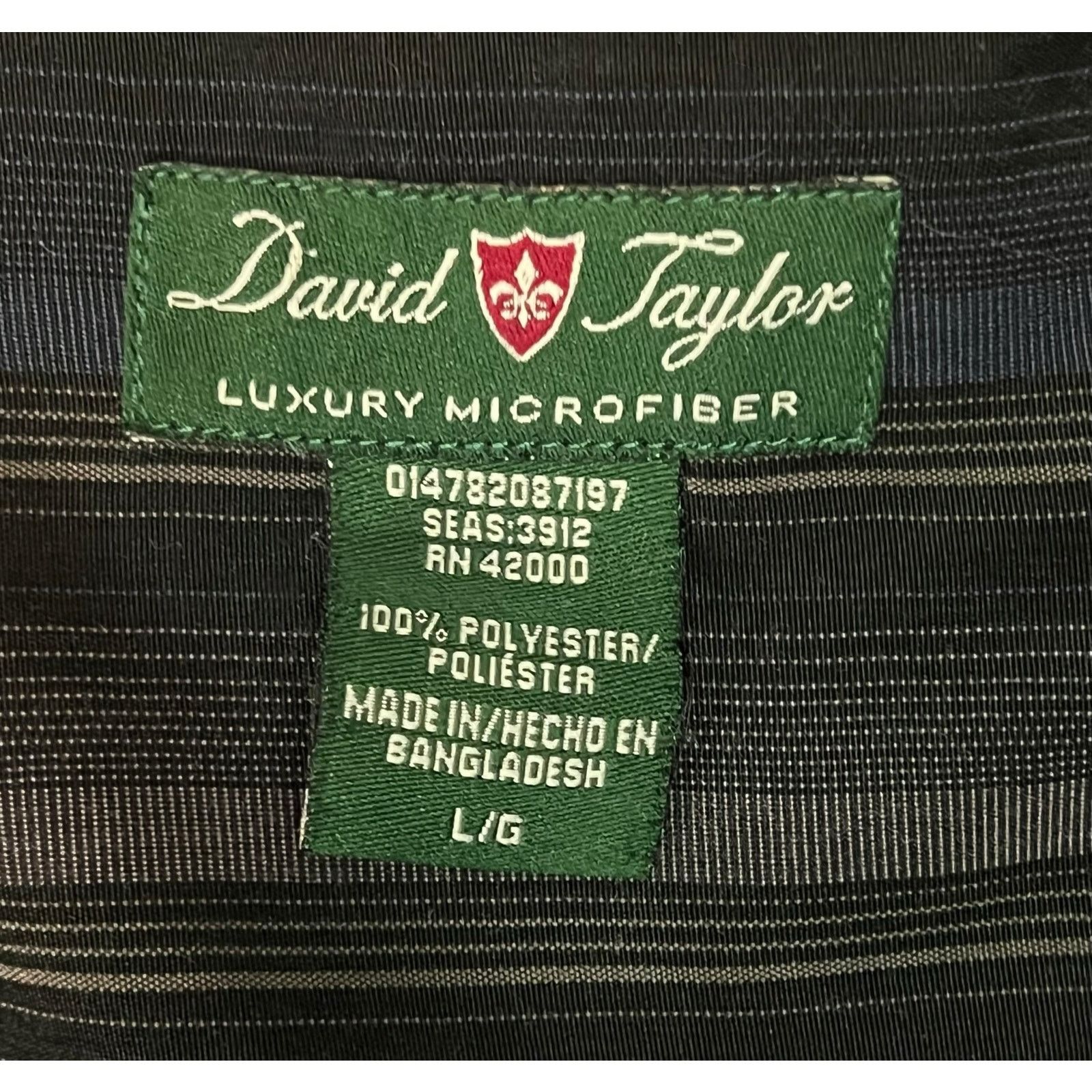David Taylor David Taylor Striped Short Sleeve Button Up Shirt Black Gray Size US XL / EU 56 / 4 - 3 Thumbnail