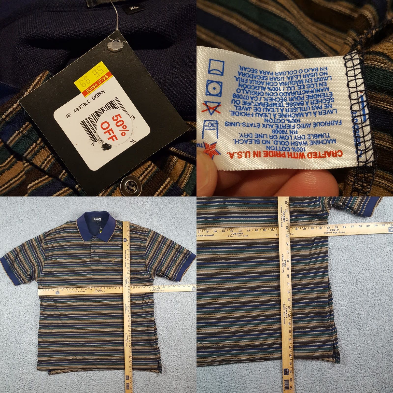 Vintage VINTAGE Y2K Preppy Striped Skateboarding Faded Polo Size XL Grunge Button Collared Shirt Size US XL / EU 56 / 4 - 8 Thumbnail