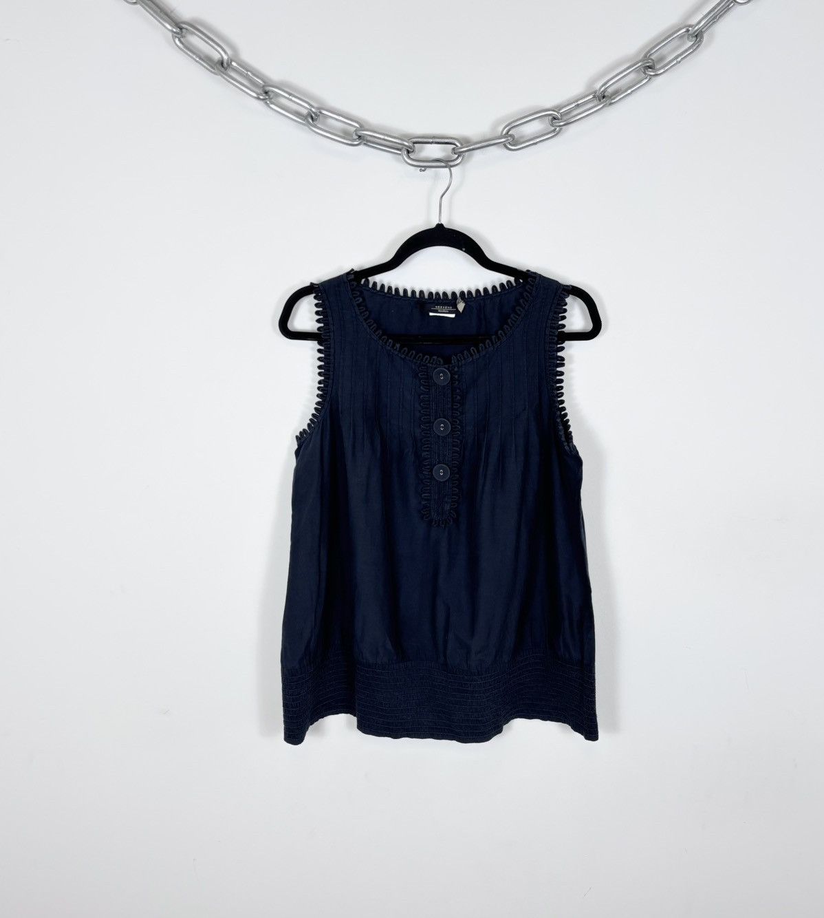 Weekend Max Mara Weekend Max Mara Women’s Navy Sleeveless Tank Top Blouse Size M / US 6-8 / IT 42-44 - 1 Thumbnail