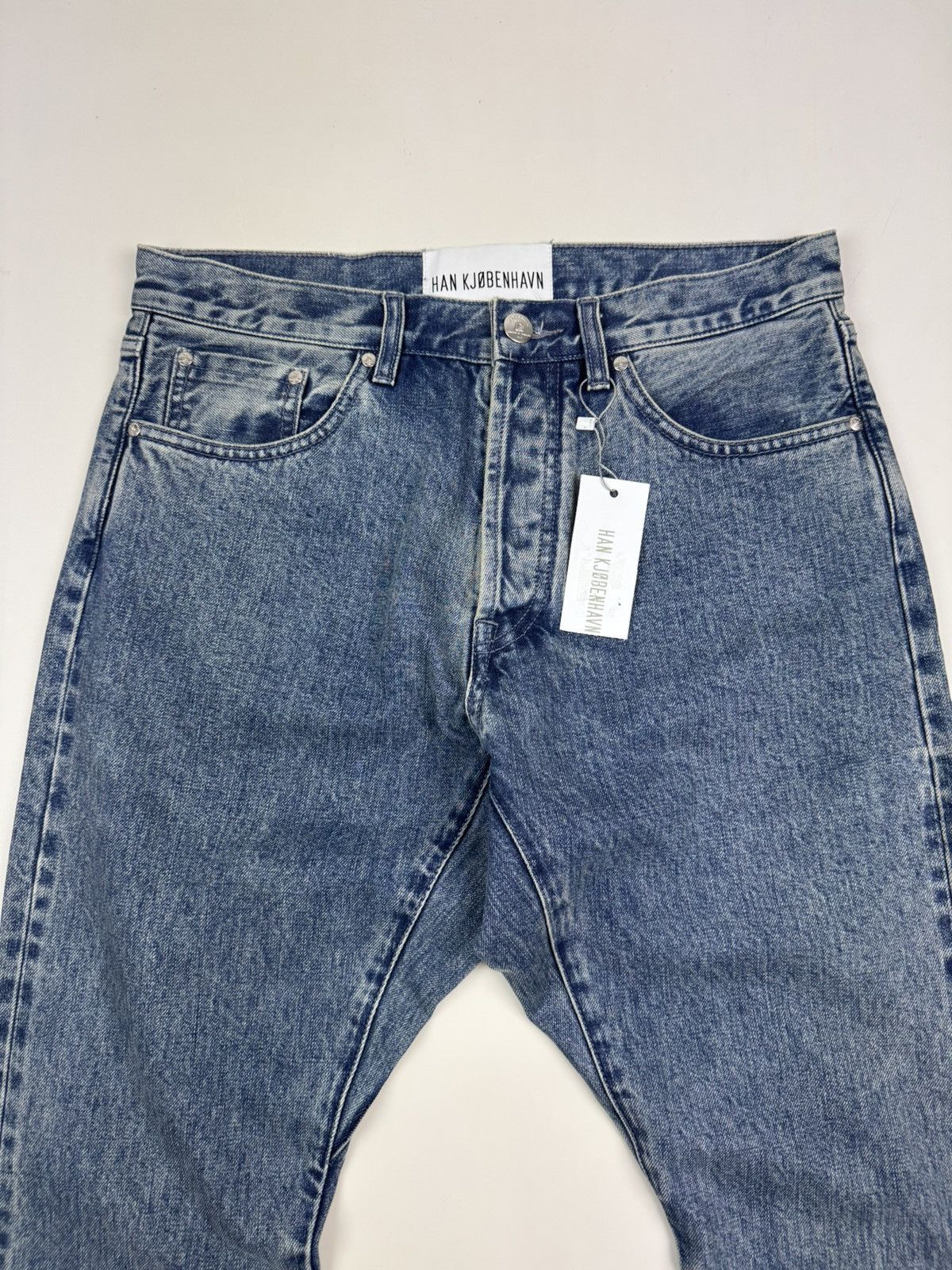 Han Kjobenhavn New! Han Kjobenhavn Drop Crotch Washed Selvage Denim Jeans Size US 30 / EU 46 - 5 Thumbnail