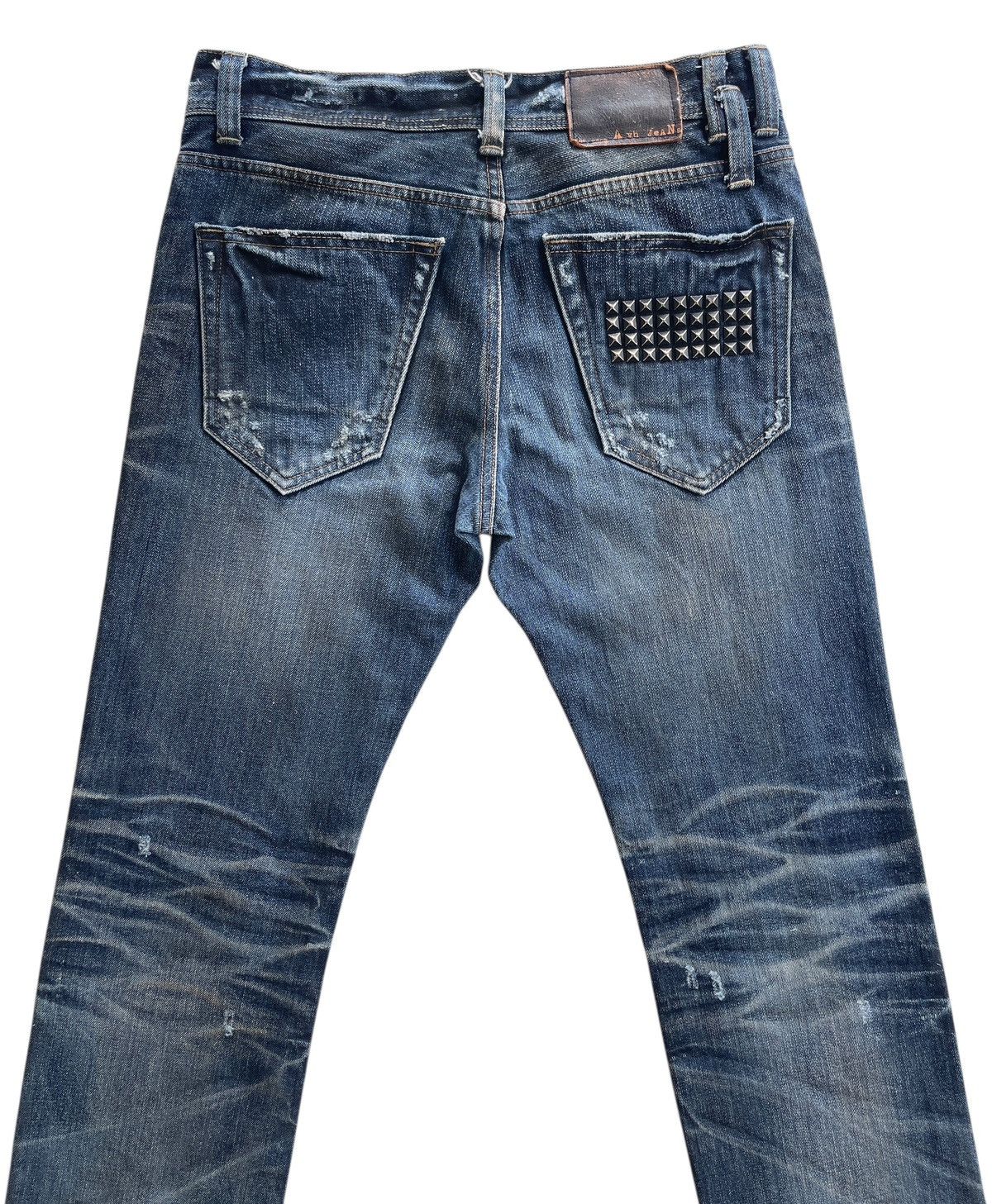 Vintage A.V.H Distressed Rusty Faded Studded Denim Size US 30 / EU 46 - 4 Thumbnail