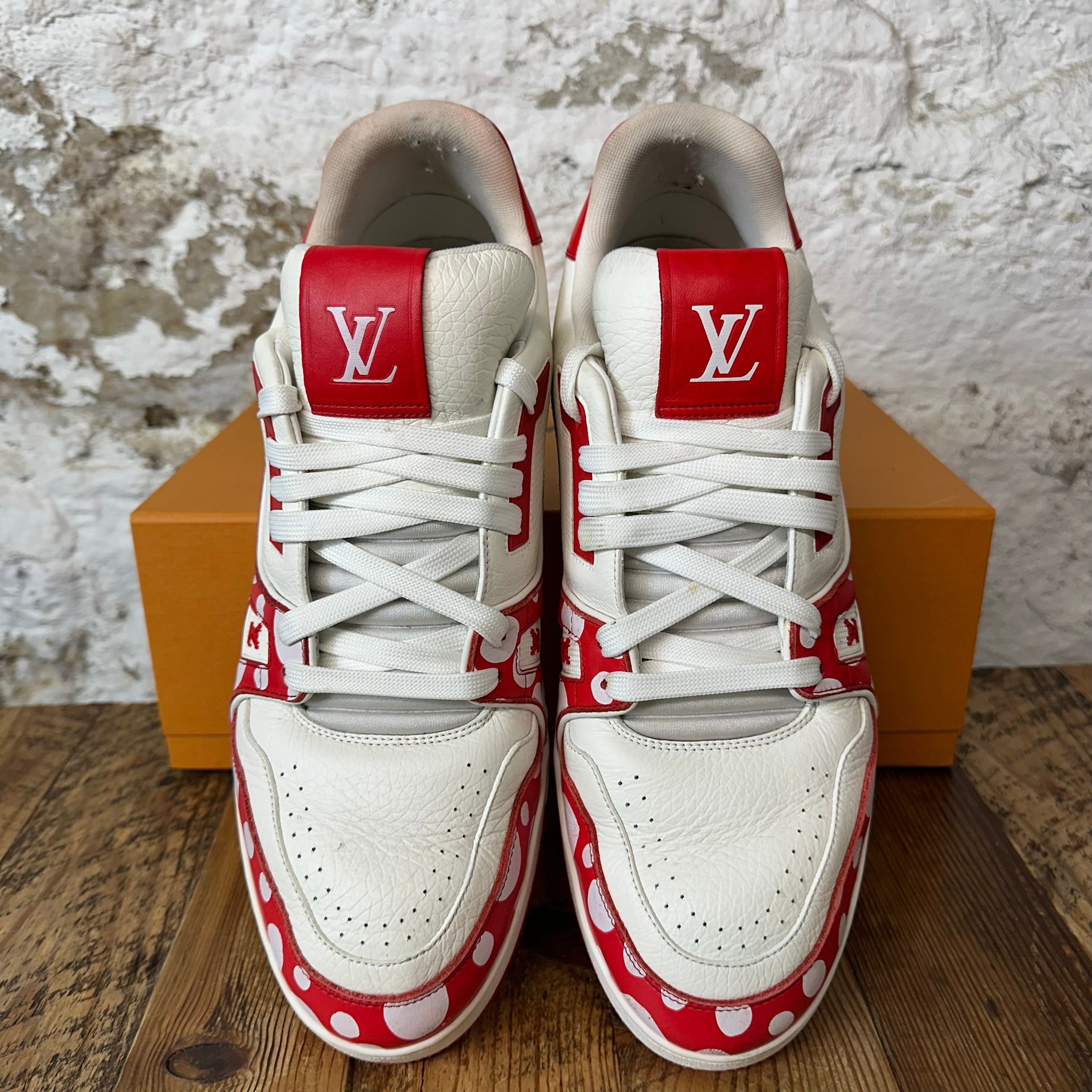 Louis Vuitton Louis Vuitton Yayoi Kusama Red White Trainer Sz 11.5 (10LV) Size US 11.5 / EU 44-45 - 3 Thumbnail