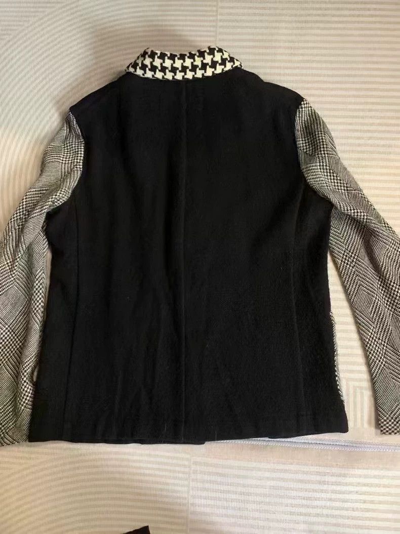 Comme des Garcons CDG Wool Blend Coat with Houndstooth Collar 2505-Nextarrow Size US M / EU 48-50 / 2 - 4 Thumbnail