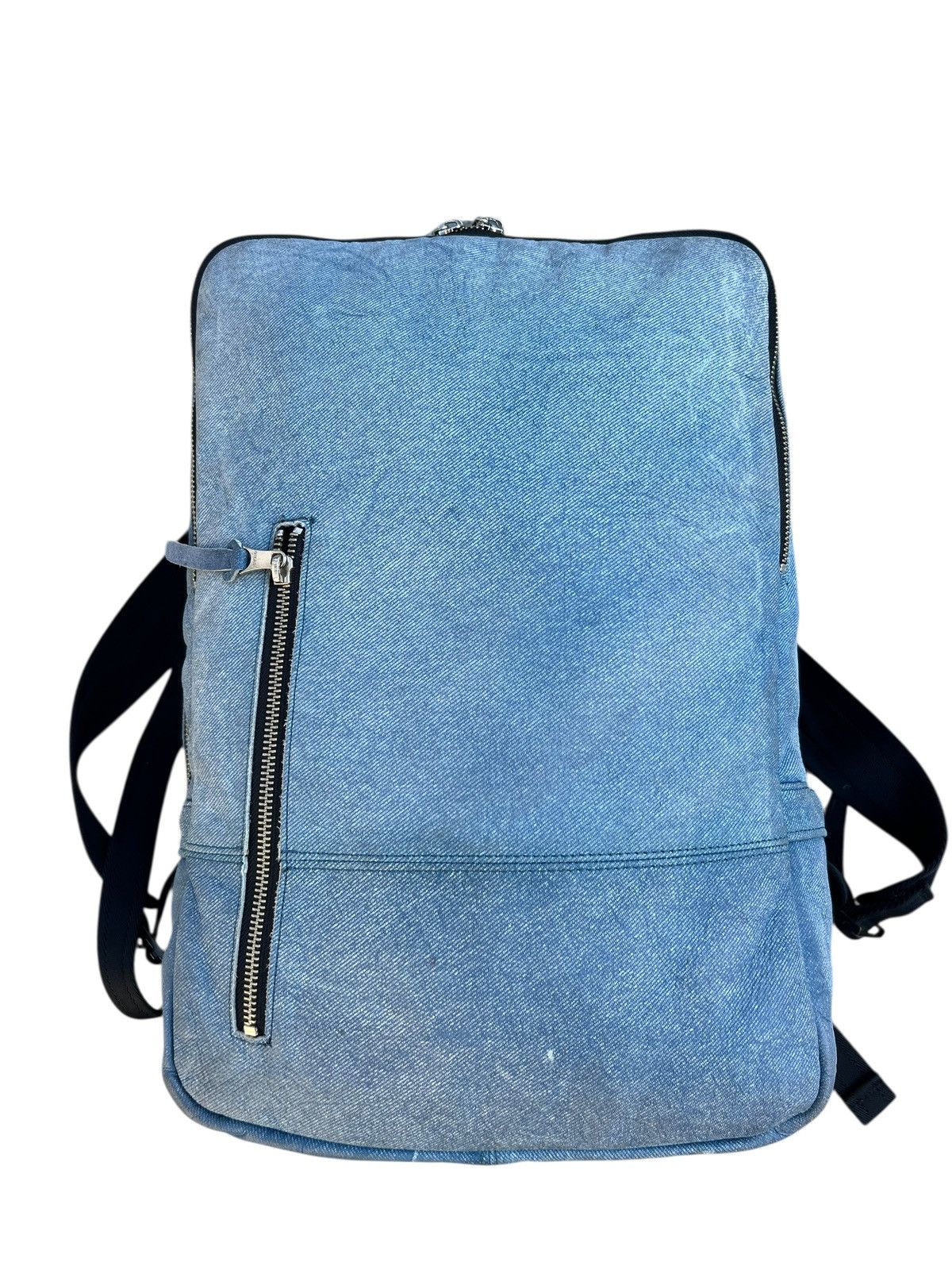 Leather DECADE Japan Patina Leather Backpack Bag Denim Design Size ONE SIZE - 5 Thumbnail