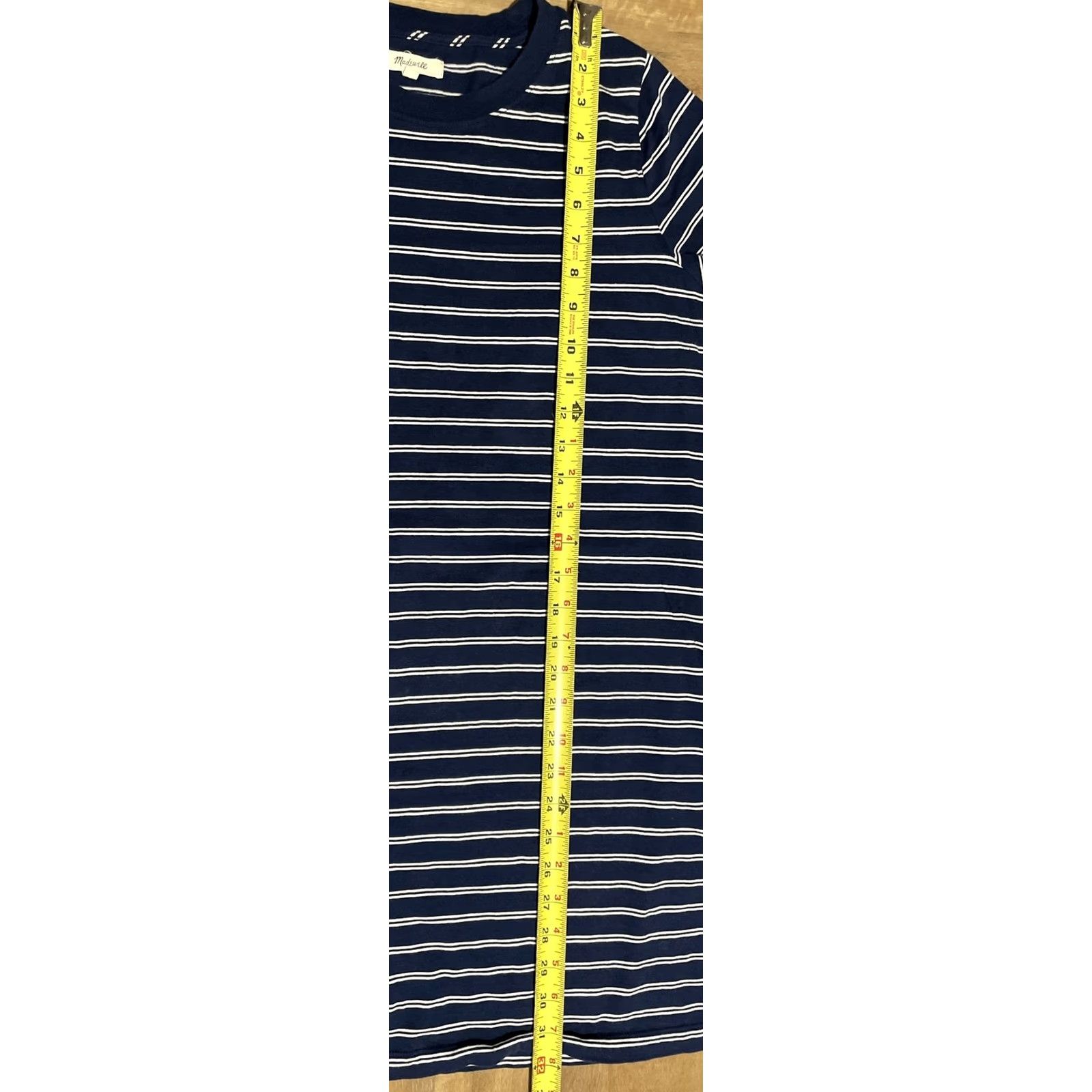 Madewell MADEWELL TEE DRESS WOMEN'S SIZE S BLUE WHITE SHORT SLEEVE RELAXED FIT Size 28" / US 6 / IT 42 - 5 Thumbnail