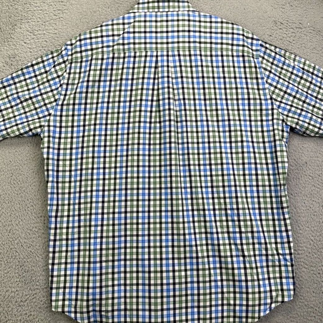 Peter Millar Peter Millar Button Up Shirt Mens XL Green Blue Plaid Cotton Long Sleeve Pocket Shirt Size US XL / EU 56 / 4 - 3 Thumbnail