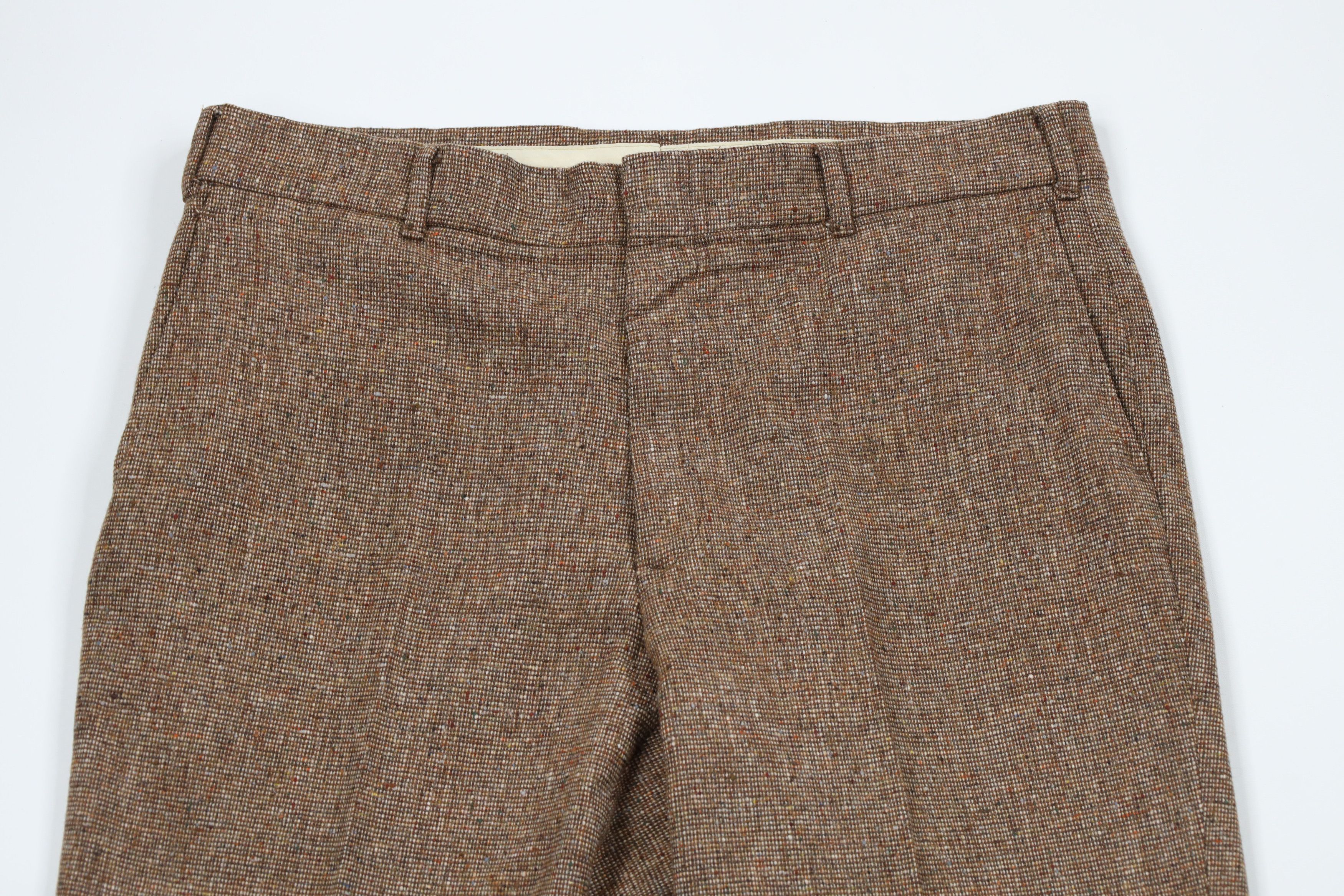 Vintage Vintage 70s Streetwear Wool Tweed Bell Bottoms Pants USA Size US 36 / EU 52 - 2 Thumbnail