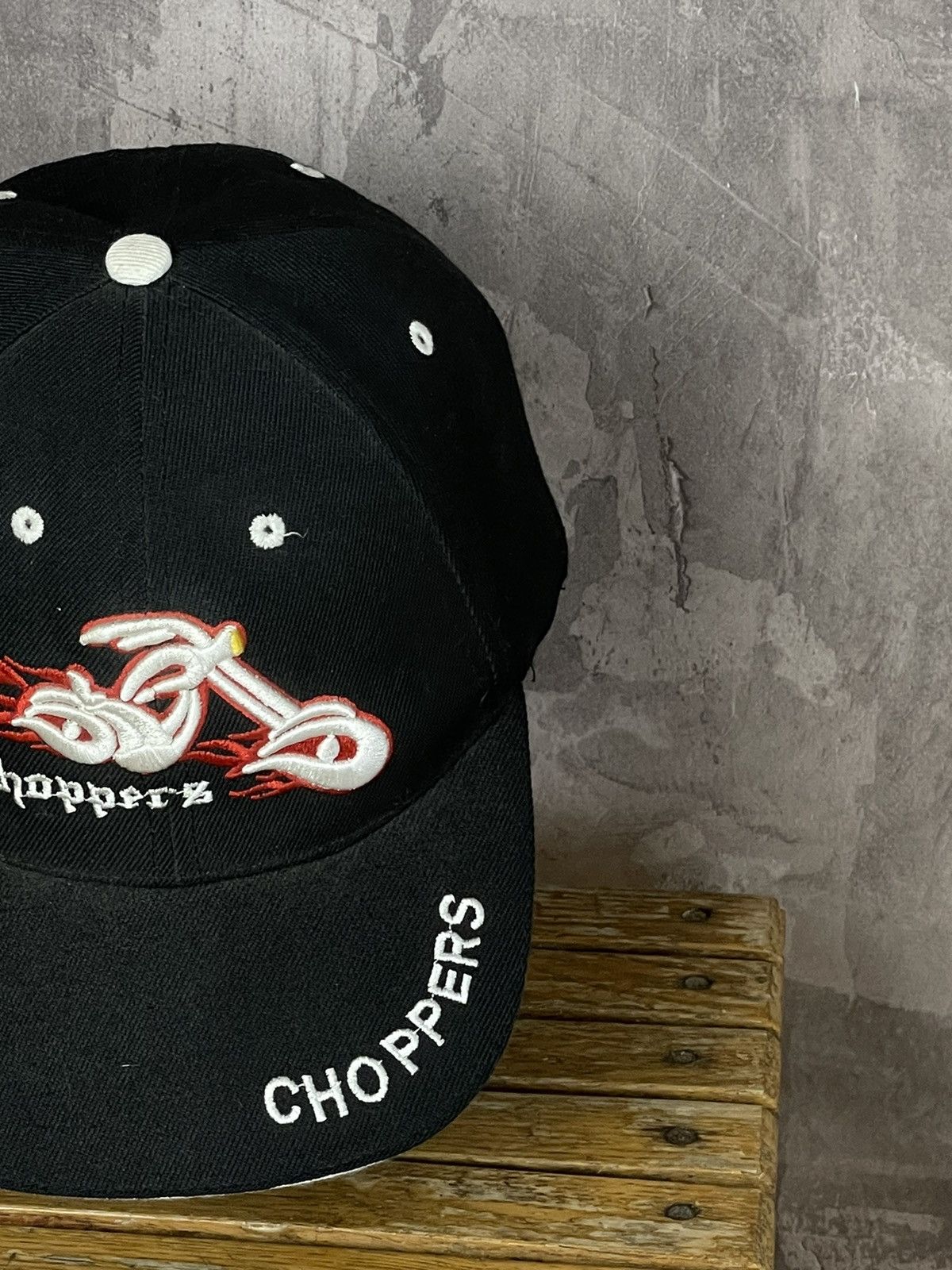 West Coast Choppers Vintage Y2K’s Choppers Flames Motorcycle Strapback Hat Cap Size ONE SIZE - 2 Thumbnail