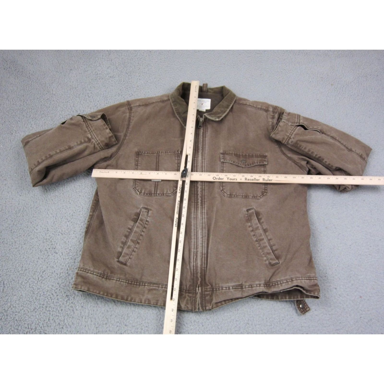 American Eagle Outfitters American Eagle Jacket Mens 2XL Brown Canvas Bomber Zip Up Workwear Casual 90s Logo Size US XXL / EU 58 / 5 - 6 Thumbnail