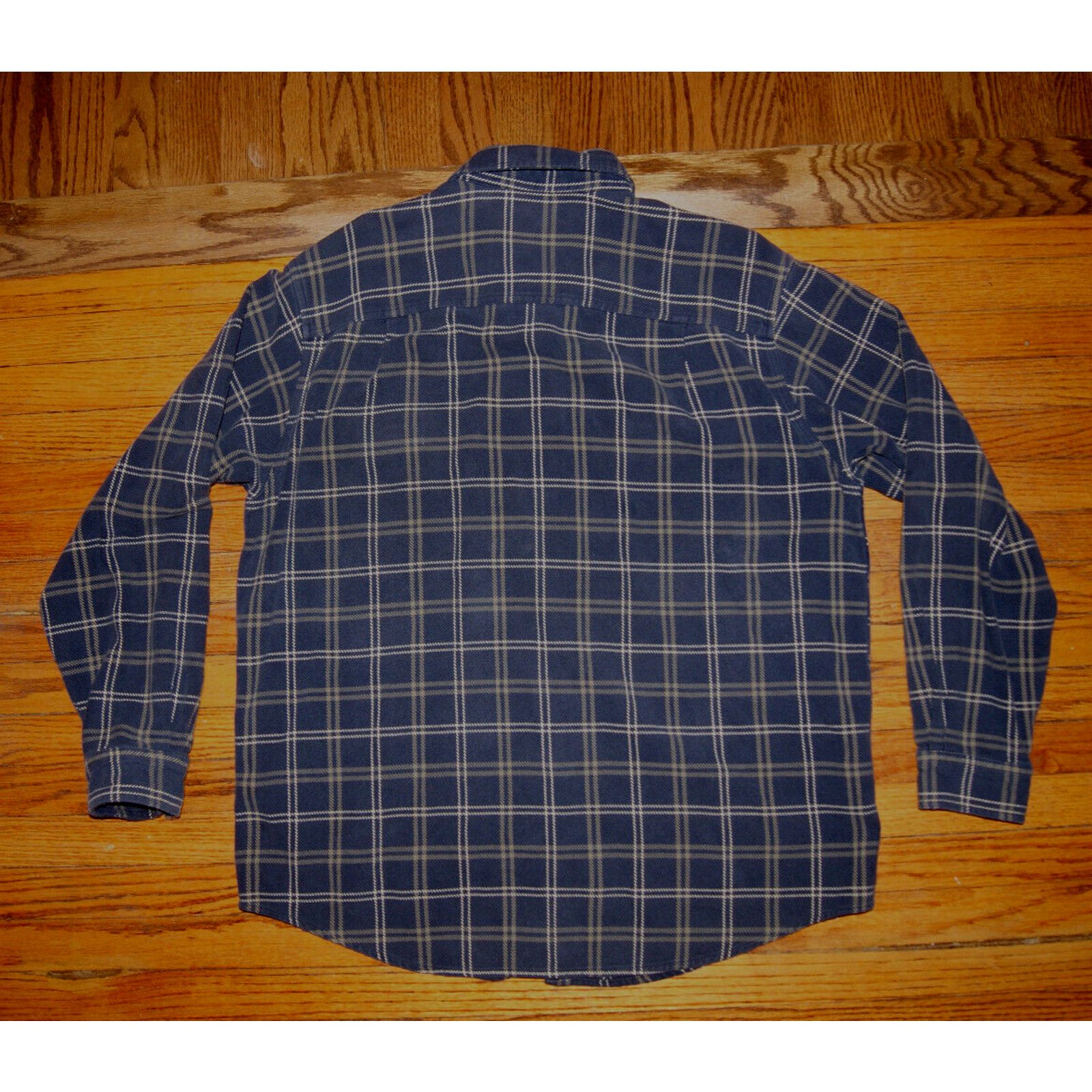 L.L. Bean LL Bean Heavy Cotton Flannel Shirt Large Blue Plaid Cotton Size US L / EU 52-54 / 3 - 4 Thumbnail