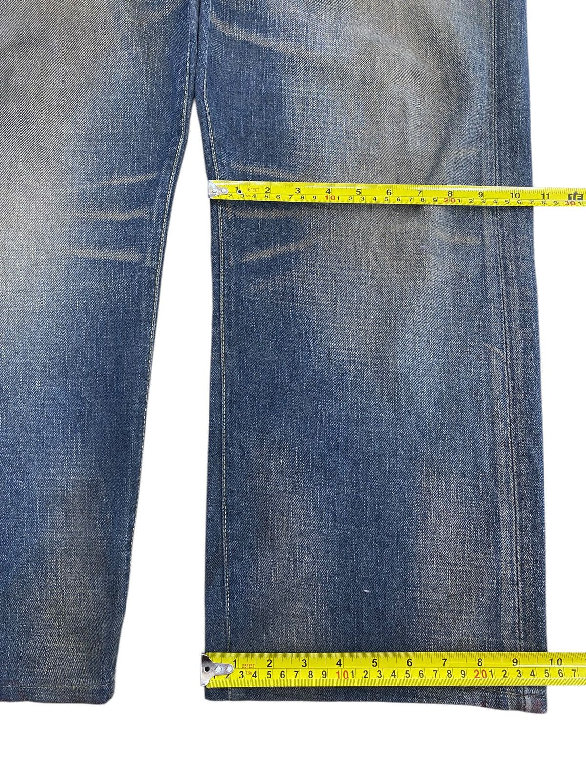 Japanese Brand Glheart Whiskers Faded Wash Style Loose Jeans Size US 40 / EU 56 - 8 Thumbnail