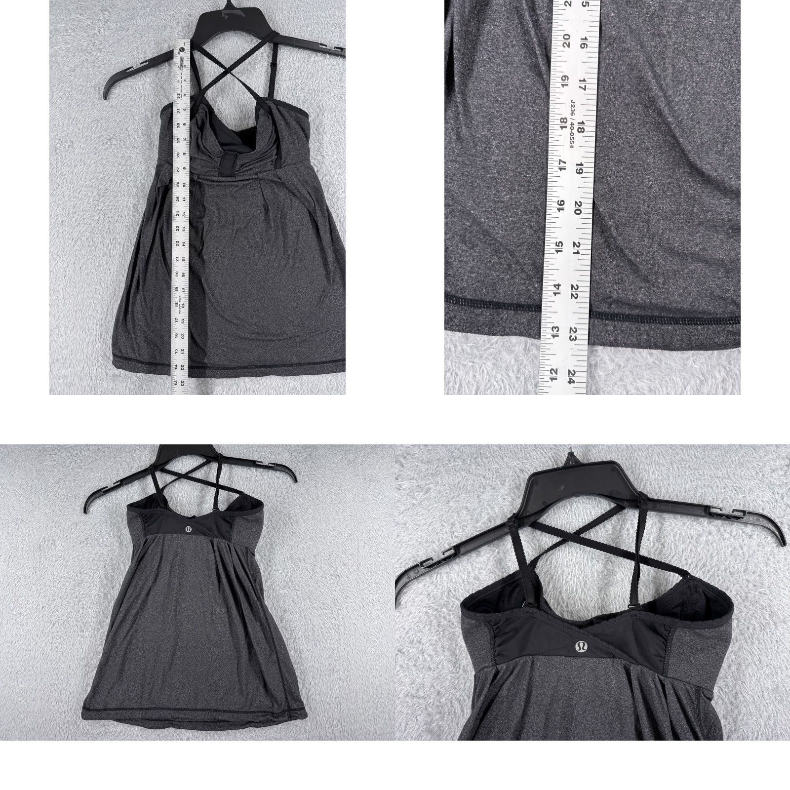 Lululemon Lululemon Shirt Women Tank Gray Black Sleeveless Spaghetti Strap Luxtreme Fabric W1899S 4 XS? Size S / US 4 / IT 40 - 8 Thumbnail