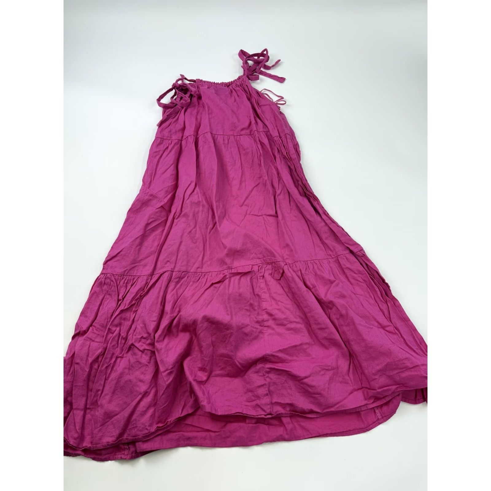 Gap Gap Sundress Womens Large Pink Sleeveless Tiered Adjustable Straps Dress Size L / US 10 / IT 46 - 7 Thumbnail