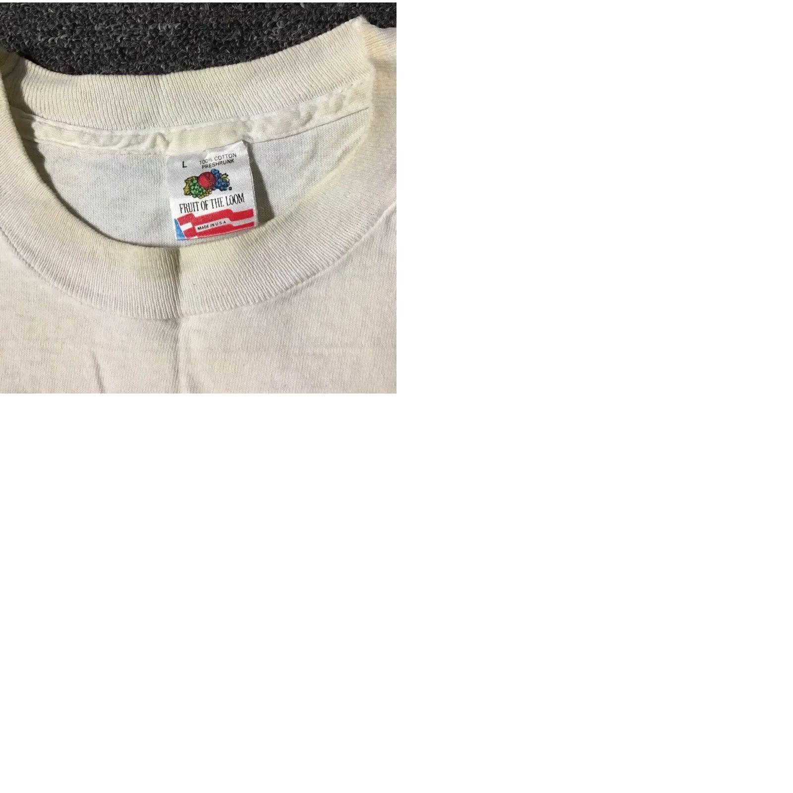 Fruit Of The Loom VINTAGE 80s Rockford Fosgate Car Audio Cropped Shirt Womens Large White USA Grunge Retro 90s Size L / US 10 / IT 46 - 9 Thumbnail