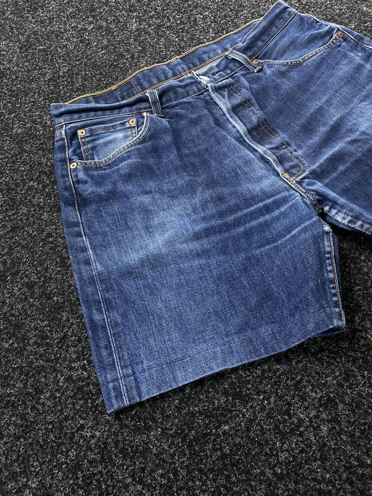 Levi's × Vintage Levis 501 Shorts Denim Rap Sk8 Baggy Size US 36 / EU 52 - 2 Thumbnail