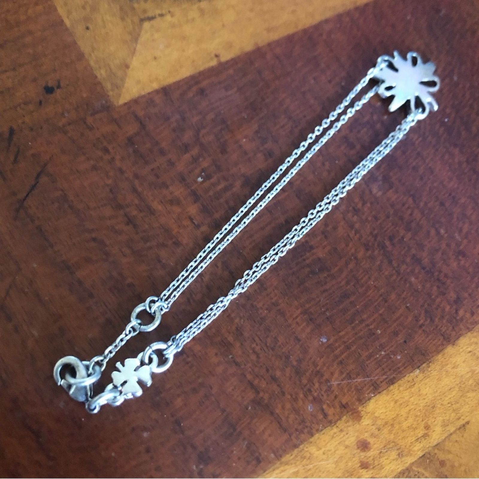 Lucky Brand Lucky Brand silver double chain flower bracelet Size ONE SIZE - 4 Thumbnail