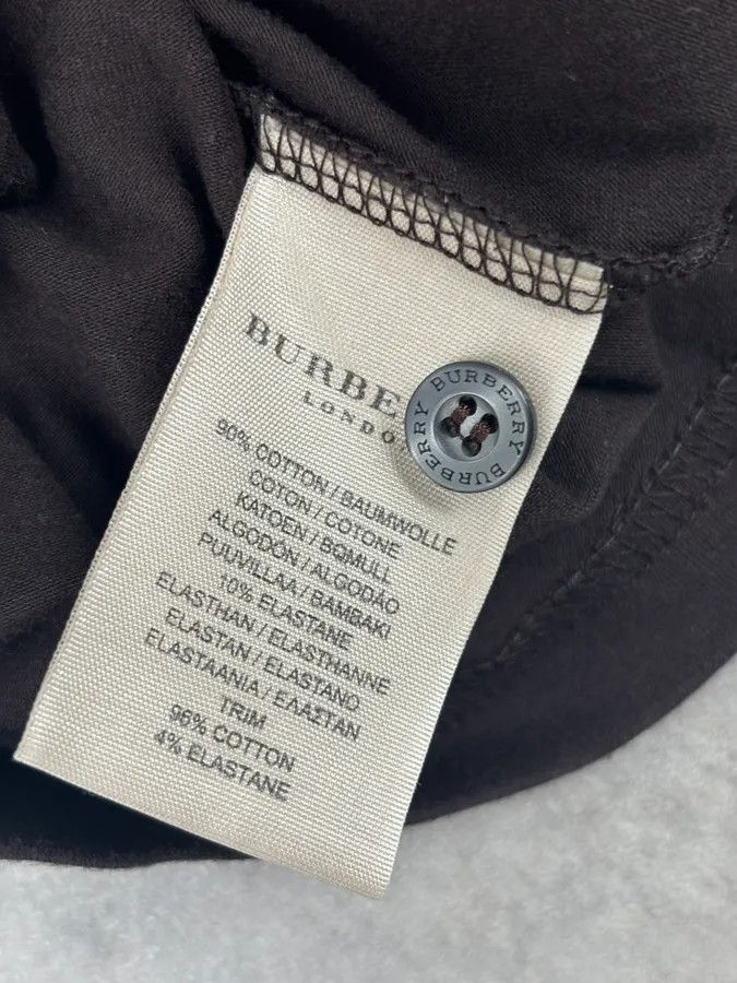 Burberry Burberry Brown Cotton Check Shoulder Panel Longsleeve T-Shirt Size S / US 4 / IT 40 - 10 Thumbnail