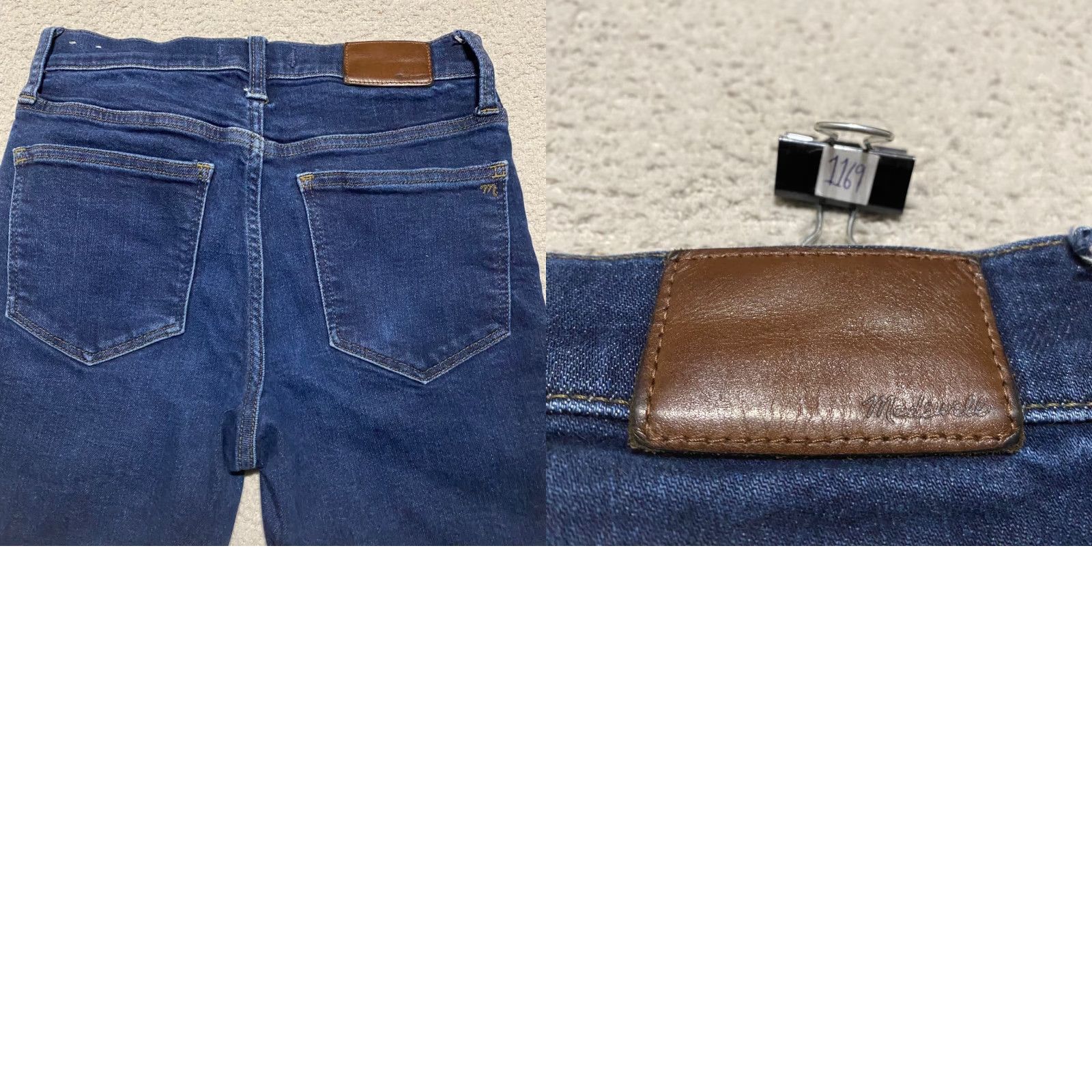 Madewell Madewell Jeans Blue Denim Mid Rise Skinny Womens Size 26 Regular 5-Pocket Denim Stretch Cotton Spandex Lyocell Size 26" / US 2 / IT 38 - 9 Thumbnail