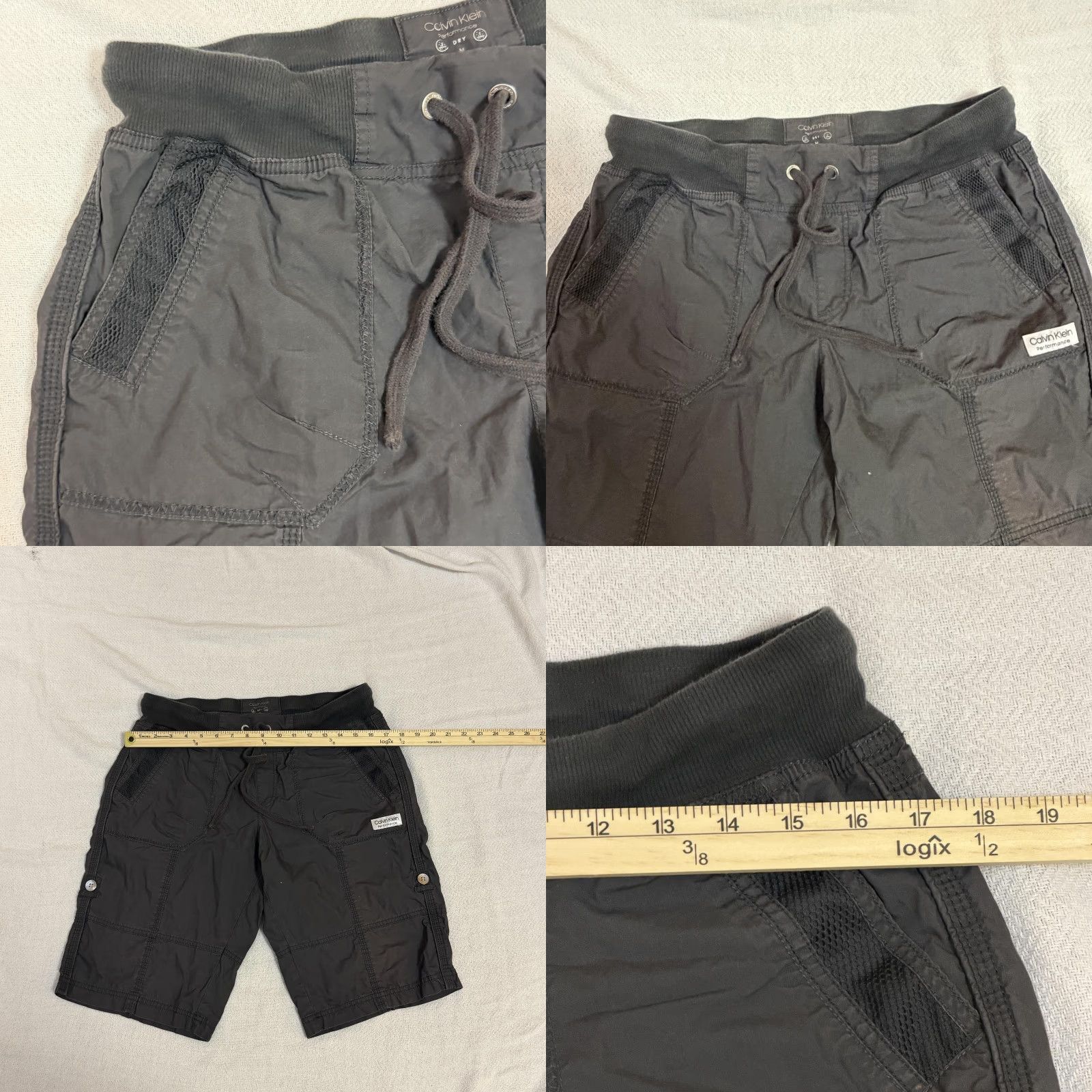 Calvin Klein Calvin Klein Performance Shorts Mens M Black Drawstring Cargo Athletic Short Size US 31 - 8 Thumbnail