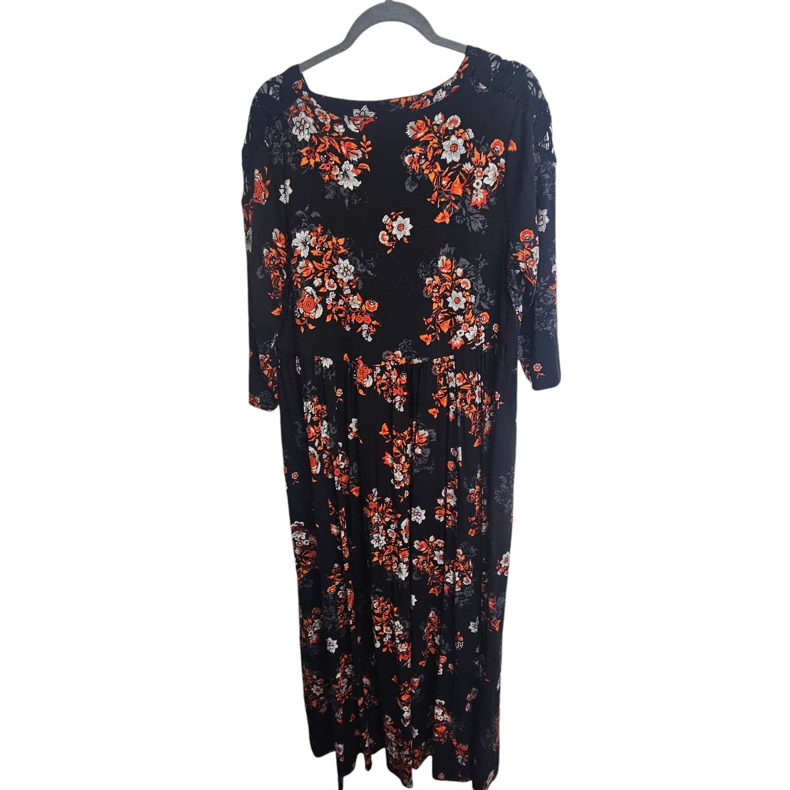 Torrid Torrid Womens Floral Maxi Dress Plus Size 1X Dark Romantic Size XL / US 12-14 / IT 48-50 - 12 Thumbnail