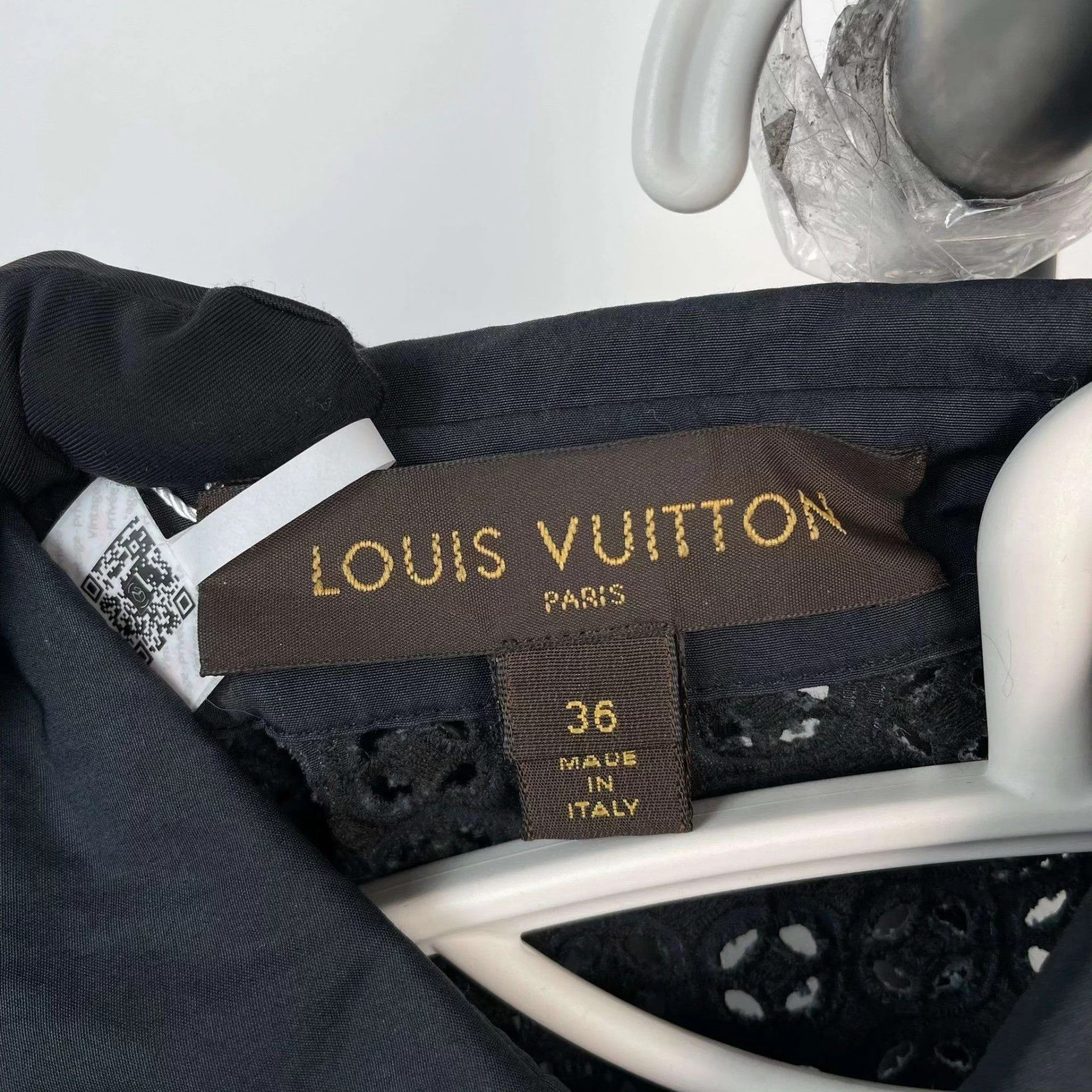 Louis Vuitton LV cutout embroidery navy dress 36 Size XS / US 0-2 / IT 36-38 - 4 Thumbnail