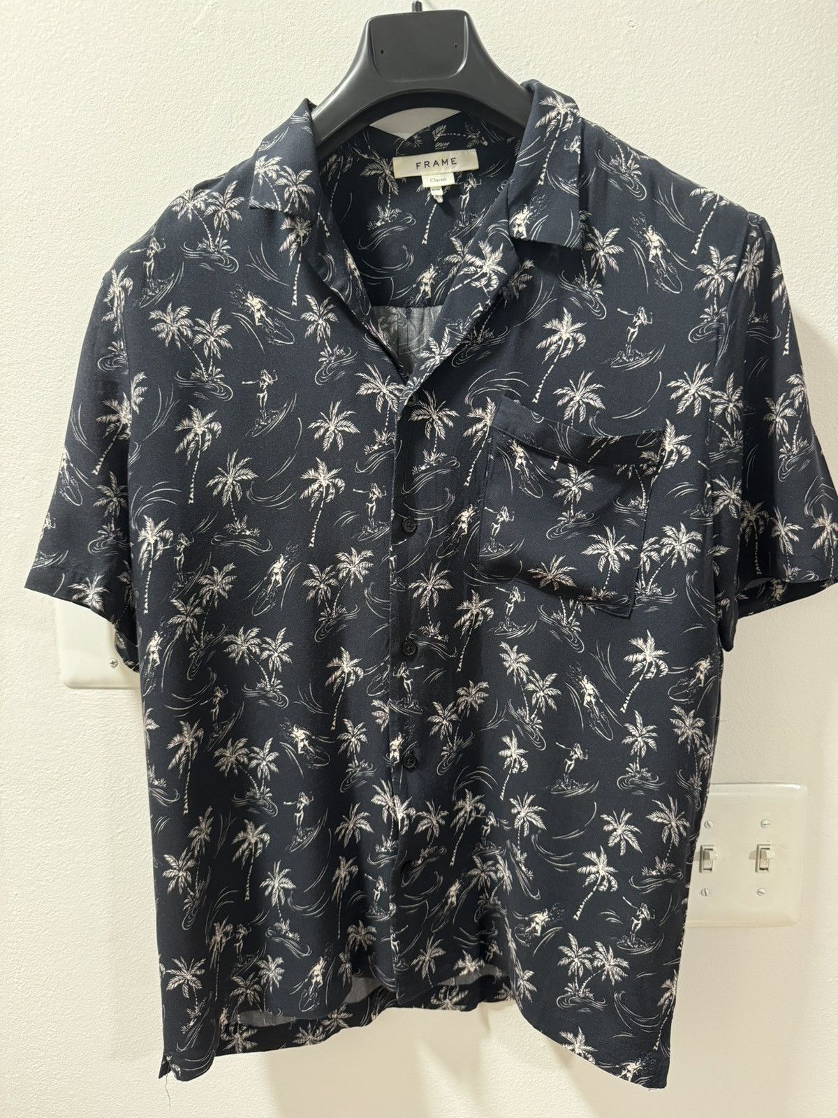 Frame Frame Blue Printed Collared Shirt Size US M / EU 48-50 / 2 - 1 Thumbnail