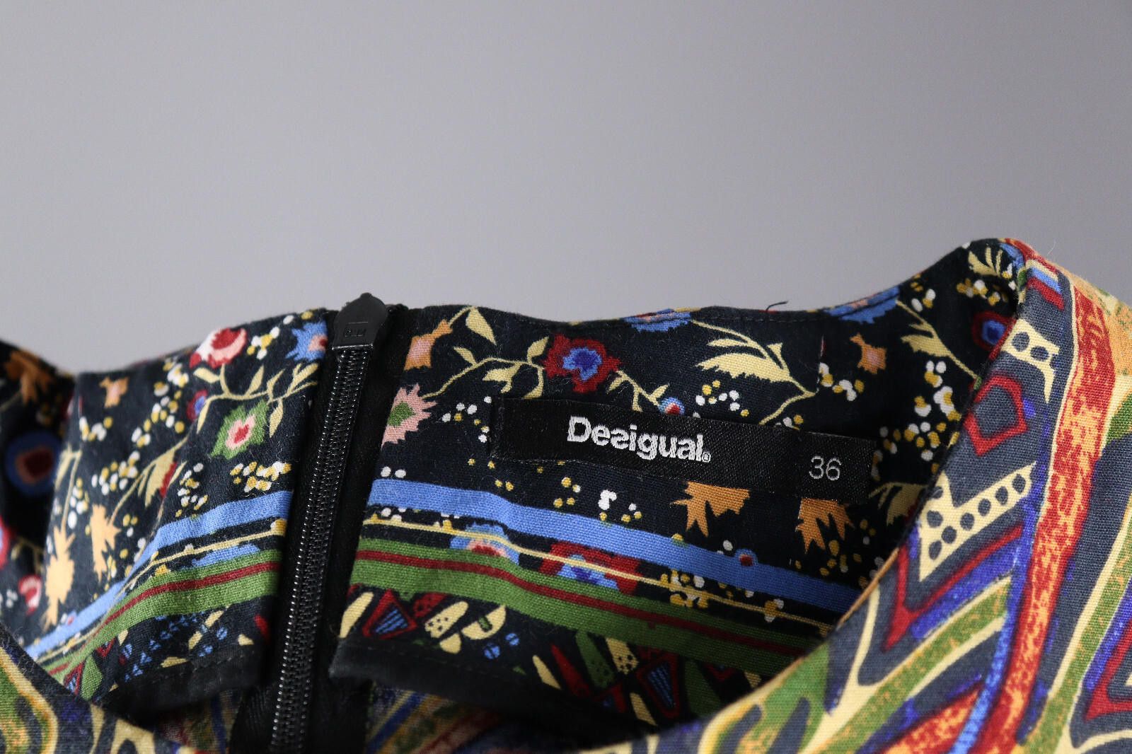 Desigual Desigual Colorful Floral Abstract Cocktail Sheath Dress 36 Size M / US 6-8 / IT 42-44 - 9 Thumbnail