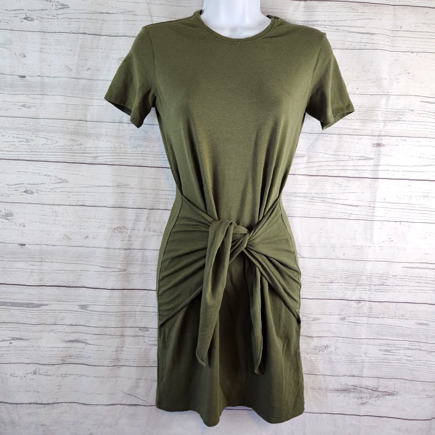Theory **Theory Women's Green Petites Solid Short Sleeve T-Shirt Dress Sz P** User: Theory Women's Green Solid Short Sleeve T-Shirt Dress Sz P Size 24" / US 00 / IT 34 - 2 Thumbnail