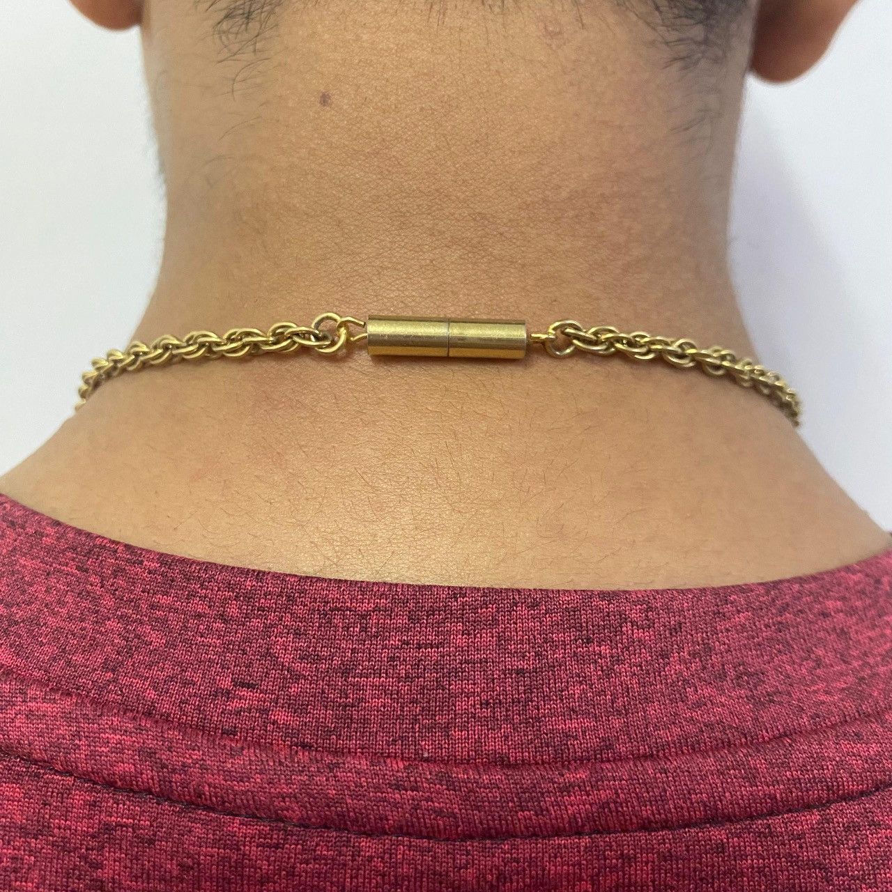 Celine Celine Vintage Gold Collar Necklace with Chain – Shield Logo Size ONE SIZE - 5 Thumbnail