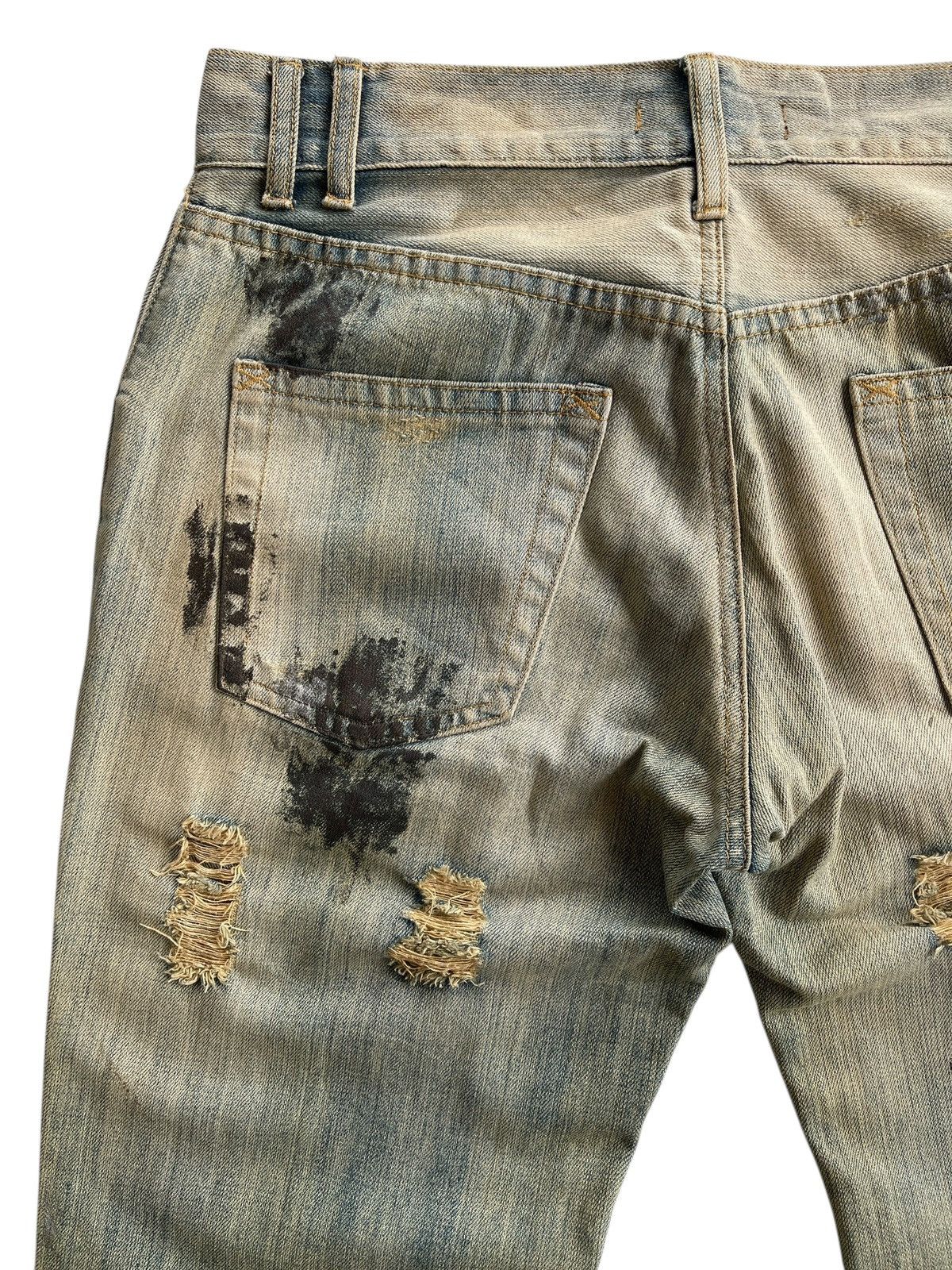 Dolce & Gabbana D&G Paint Splatted Distressed Pattern Denim Size US 35 - 13 Thumbnail