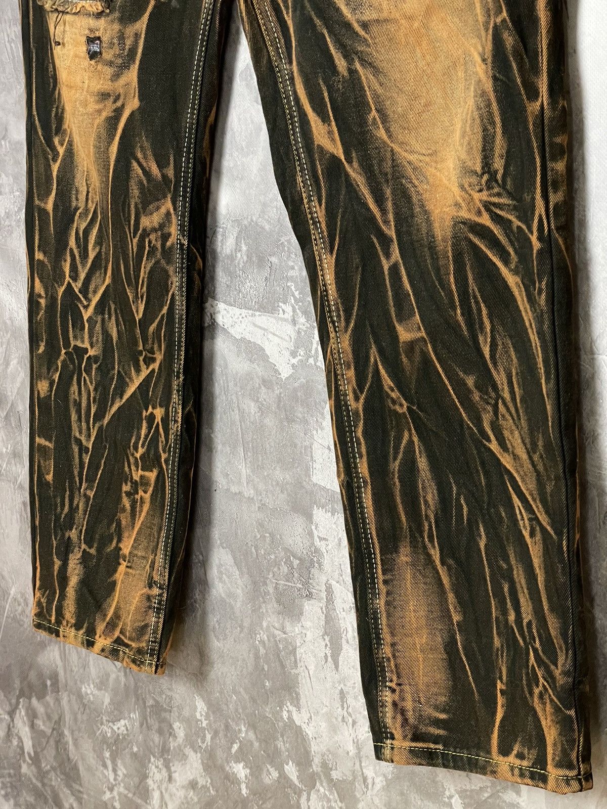 Japanese Brand × Vintage Vintage Baggy Y2K Crazy Dyed Brown Jeans Jaded London Style Size US 38 / EU 54 - 6 Thumbnail