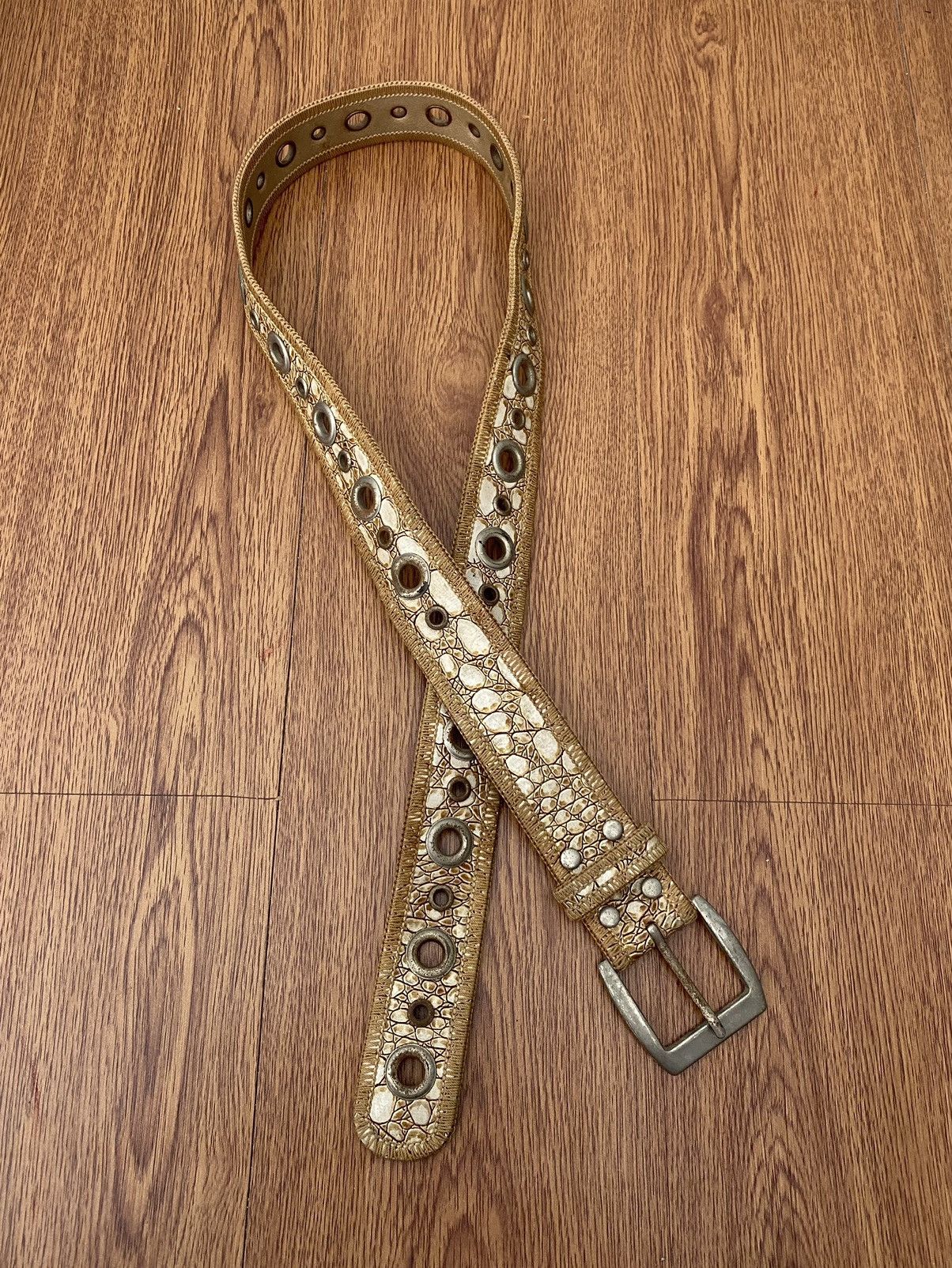 If Six Was Nine × Japanese Brand × Le Grande Bleu (L.G.B.) Ringer croco belt Size ONE SIZE - 1 Thumbnail