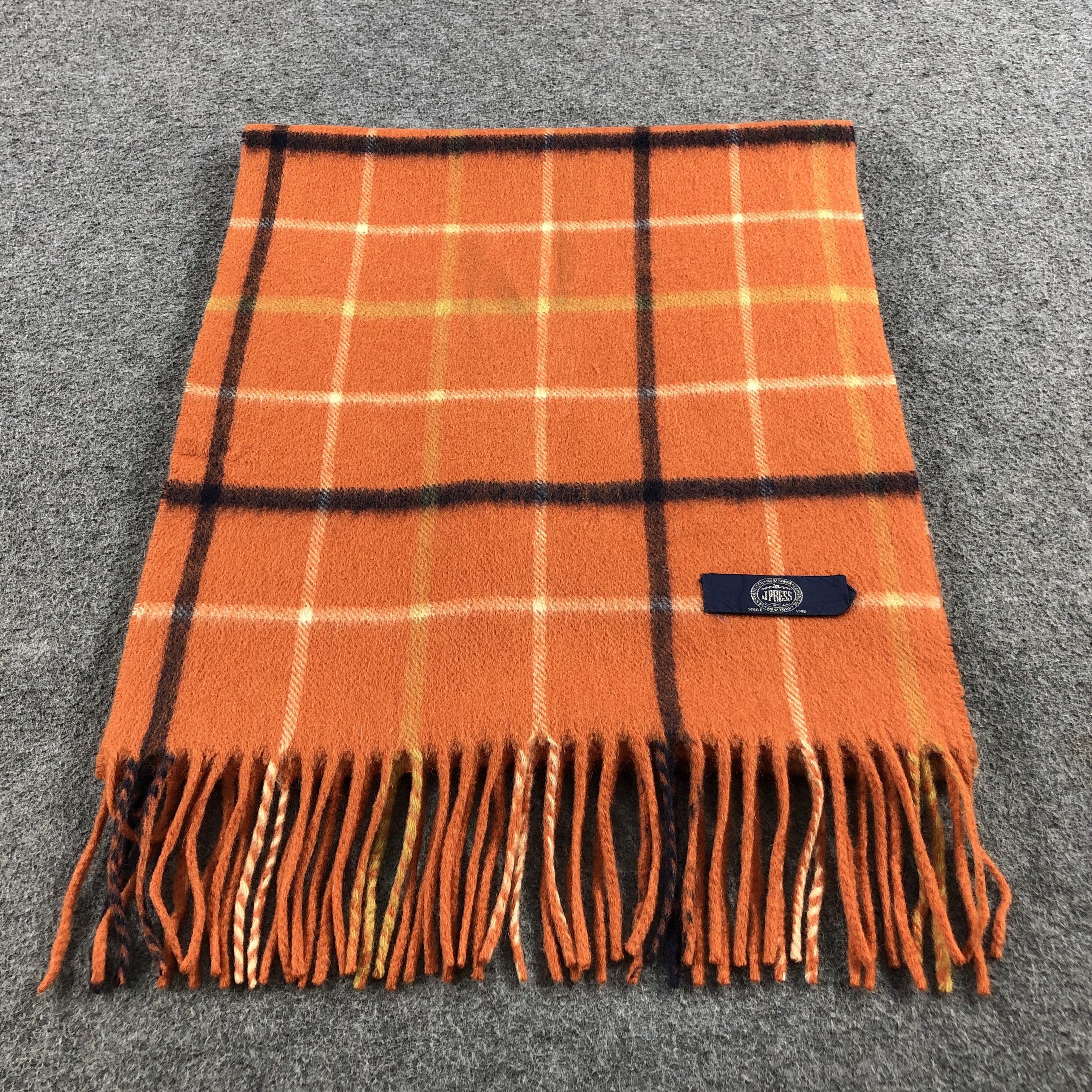 J. Press J. Press Tartan Wool Scarf Muffler V957 Size ONE SIZE - 2 Thumbnail