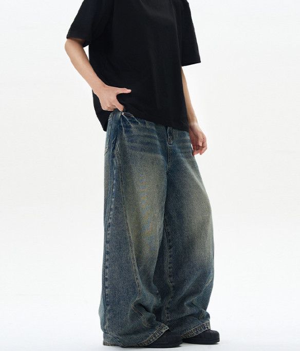 Vintage Street distressed American lightning baggy scimitar jeans Size US 32 / EU 48 - 2 Thumbnail