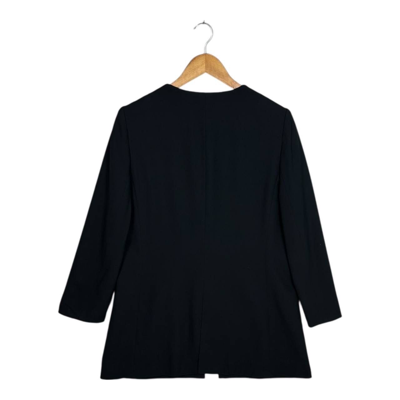 Balmain Balmain Paris Vintage Collarless Satin Band Jacket Black Size L / US 10 / IT 46 - 2 Thumbnail