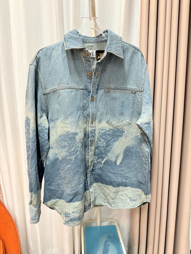 Loewe Loewe Paula's Ibiza Wave Print Denim Jacket Size US M / EU 48-50 / 2 - 1 Thumbnail
