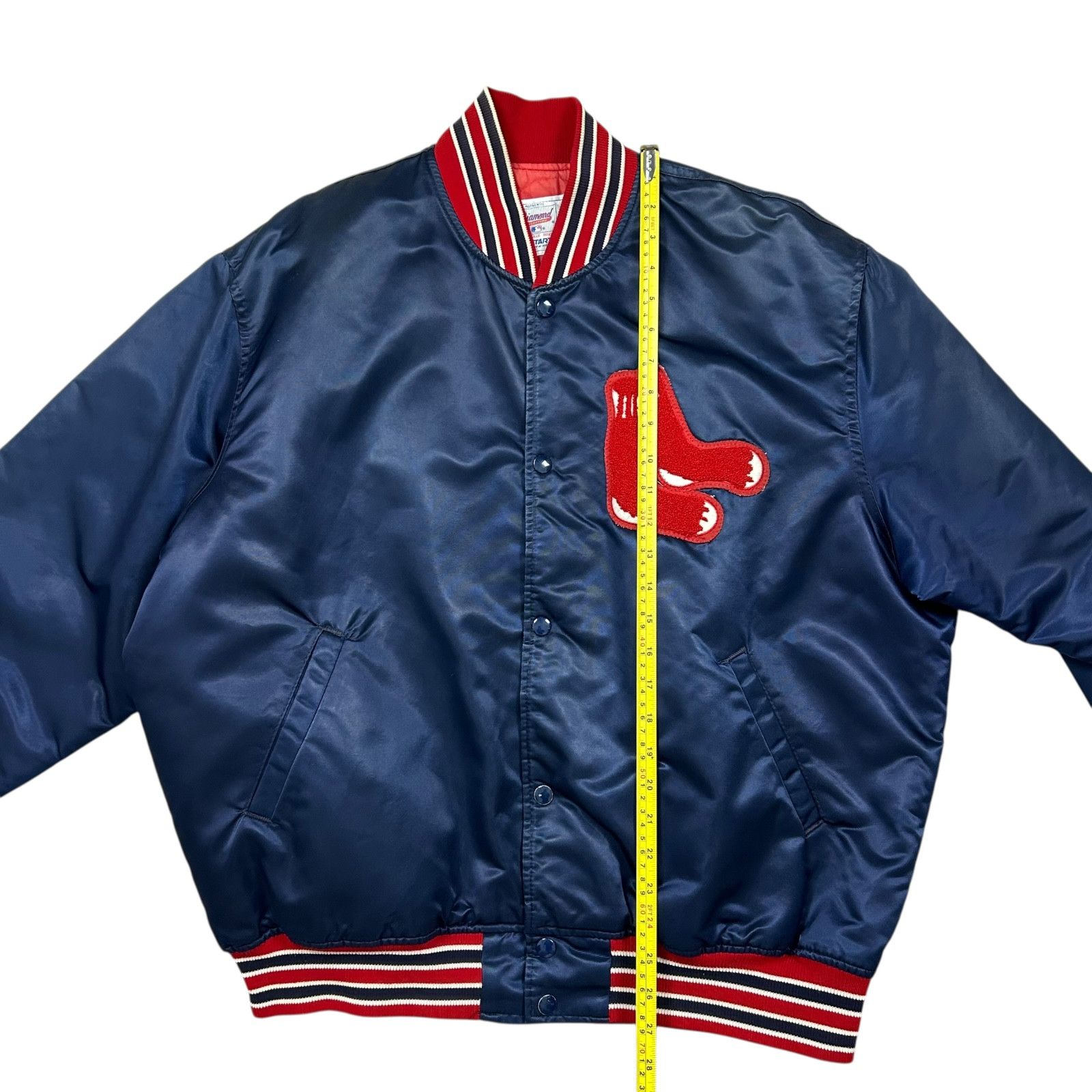 MLB VTG 90s MLB BOSTON RED SOX STARTER SATIN BOMBER JACKET Size US XL / EU 56 / 4 - 9 Thumbnail