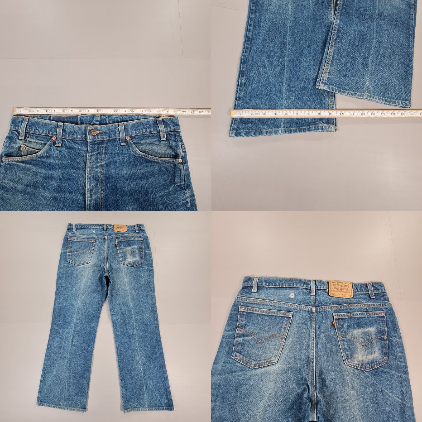 Levi's VINTAGE Levi's 517 Jeans Jeans Bootcut Denim 90s Blue W38 L28 Made In USA Mens Regular 5-Pocket Comfort Jacket? Size US 38 / EU 54 - 8 Thumbnail