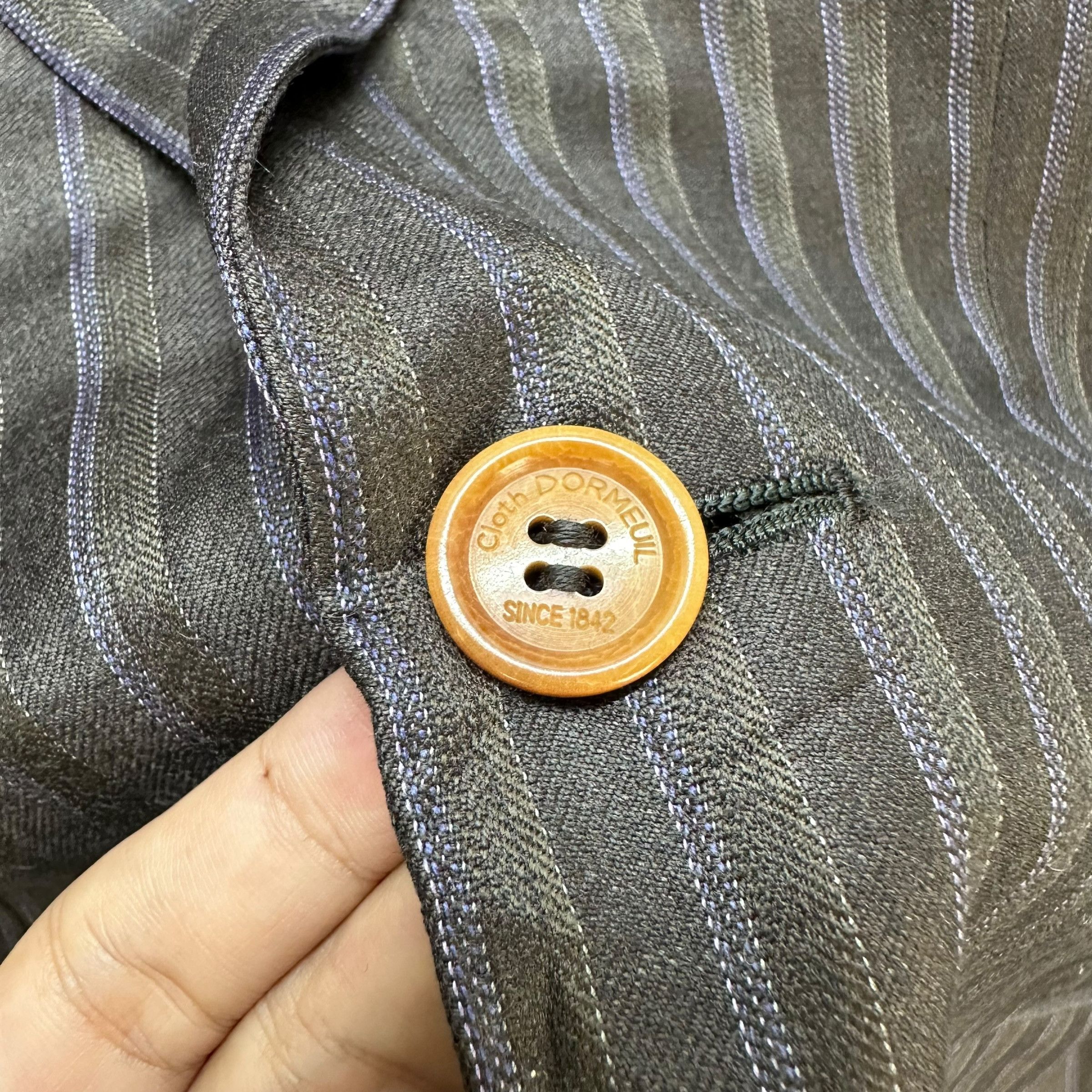 Japanese Brand Cloth DORMEIUL Wool Mohair Cashmere Suit Jacket #A67-1615 Size 40R - 6 Thumbnail