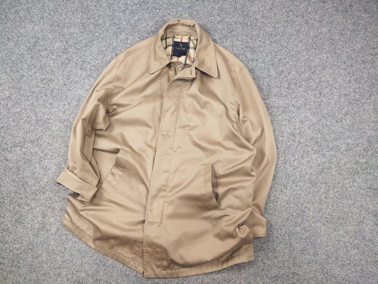 Brooks Brooks Brothers Trench raincoat breasted Jacket Vintage Size US L / EU 52-54 / 3 - 3 Thumbnail