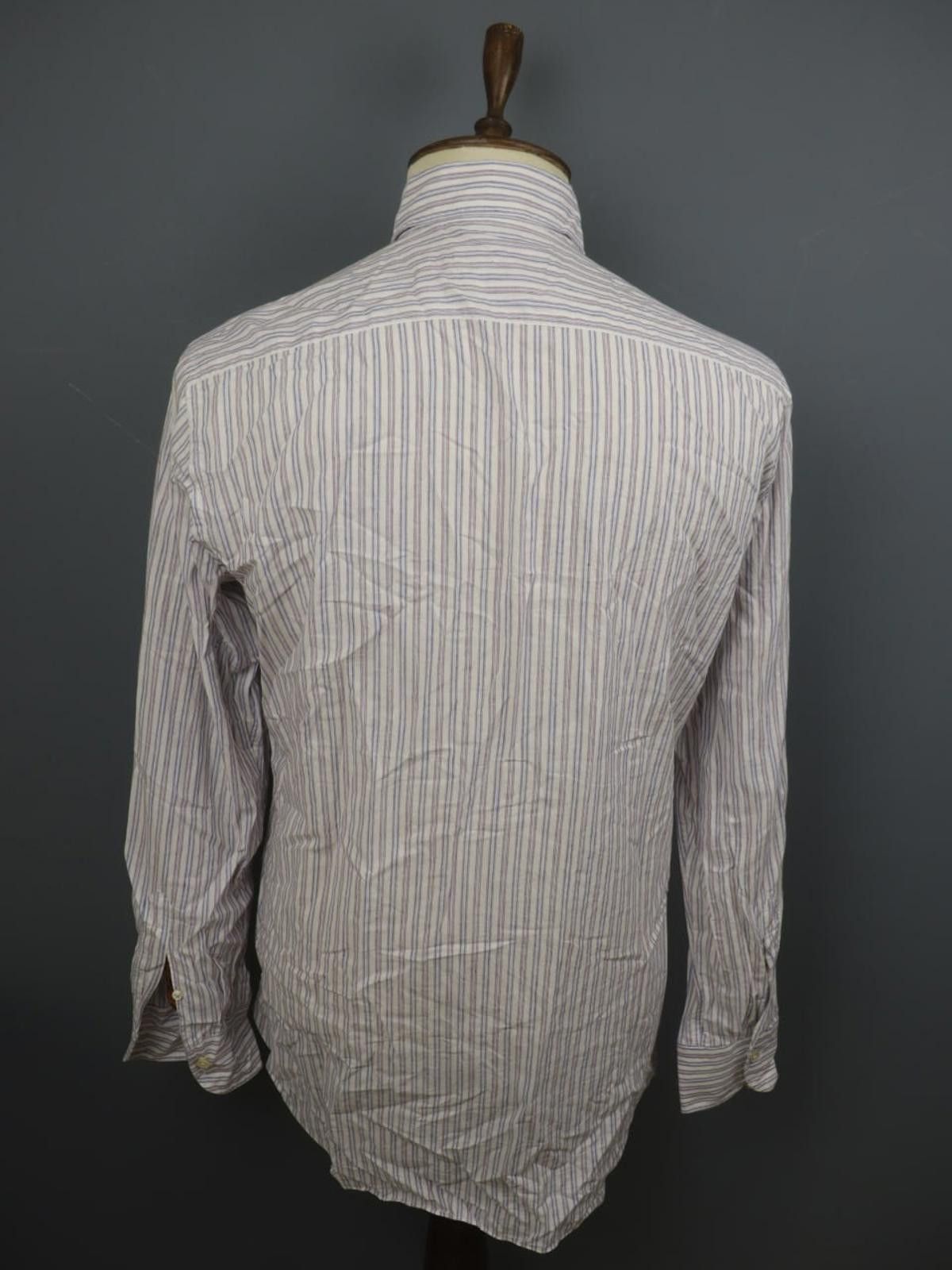 Emmett Emmett Multi Striped Cotton Collared Button-Up Shirt Size L Size US L / EU 52-54 / 3 - 2 Thumbnail