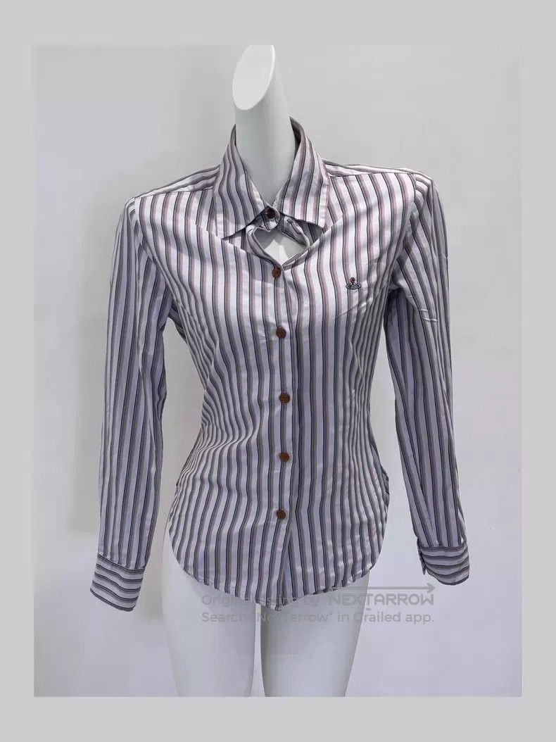 Vivienne Westwood Vivienne Westwood Striped Shirt Vintage Used Size M / US 6-8 / IT 42-44 - 8 Thumbnail