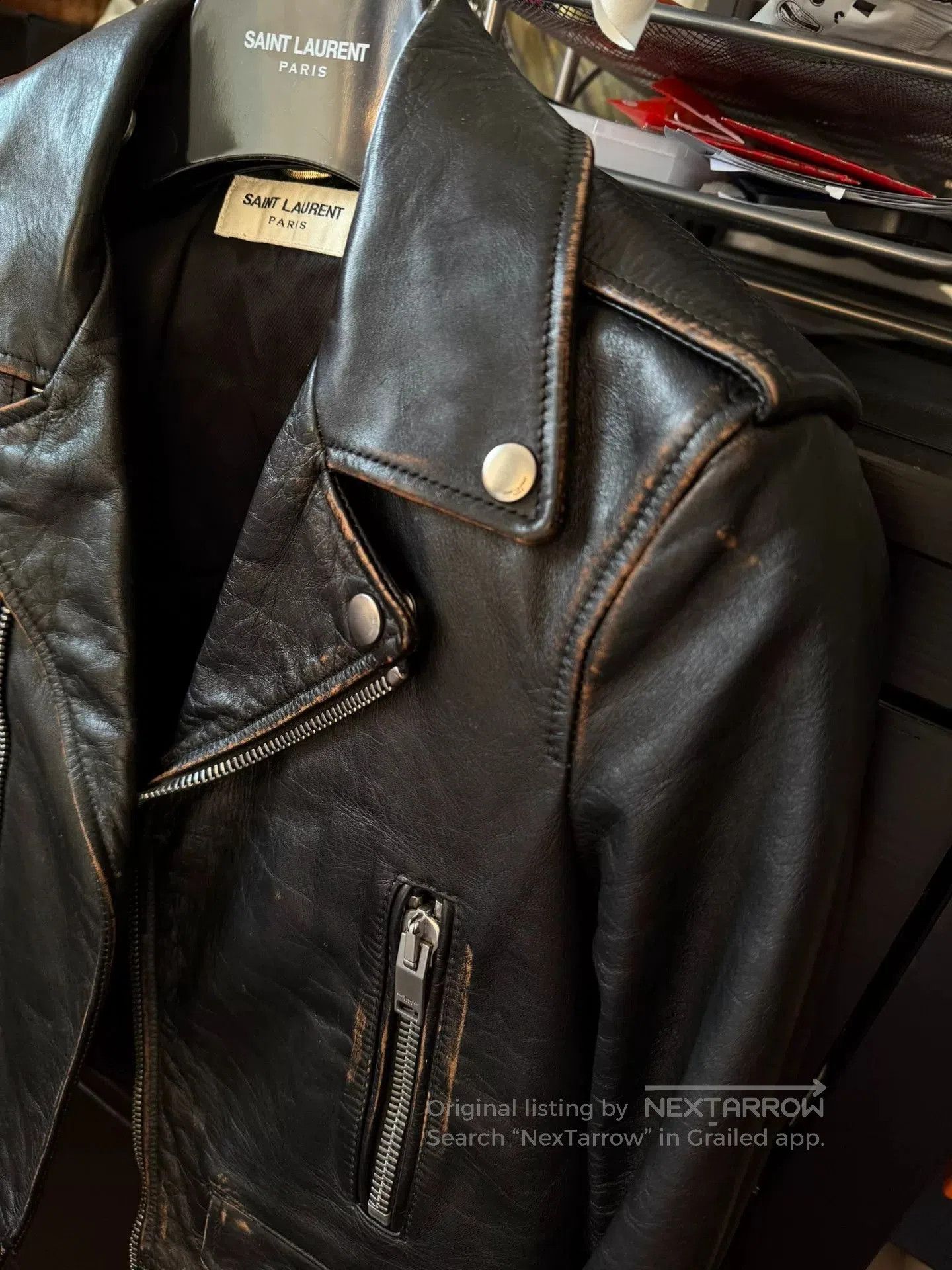 Saint Laurent Paris Saint Laurent 2017 Leather Jacket Cat Martini. Size US M / EU 48-50 / 2 - 3 Thumbnail