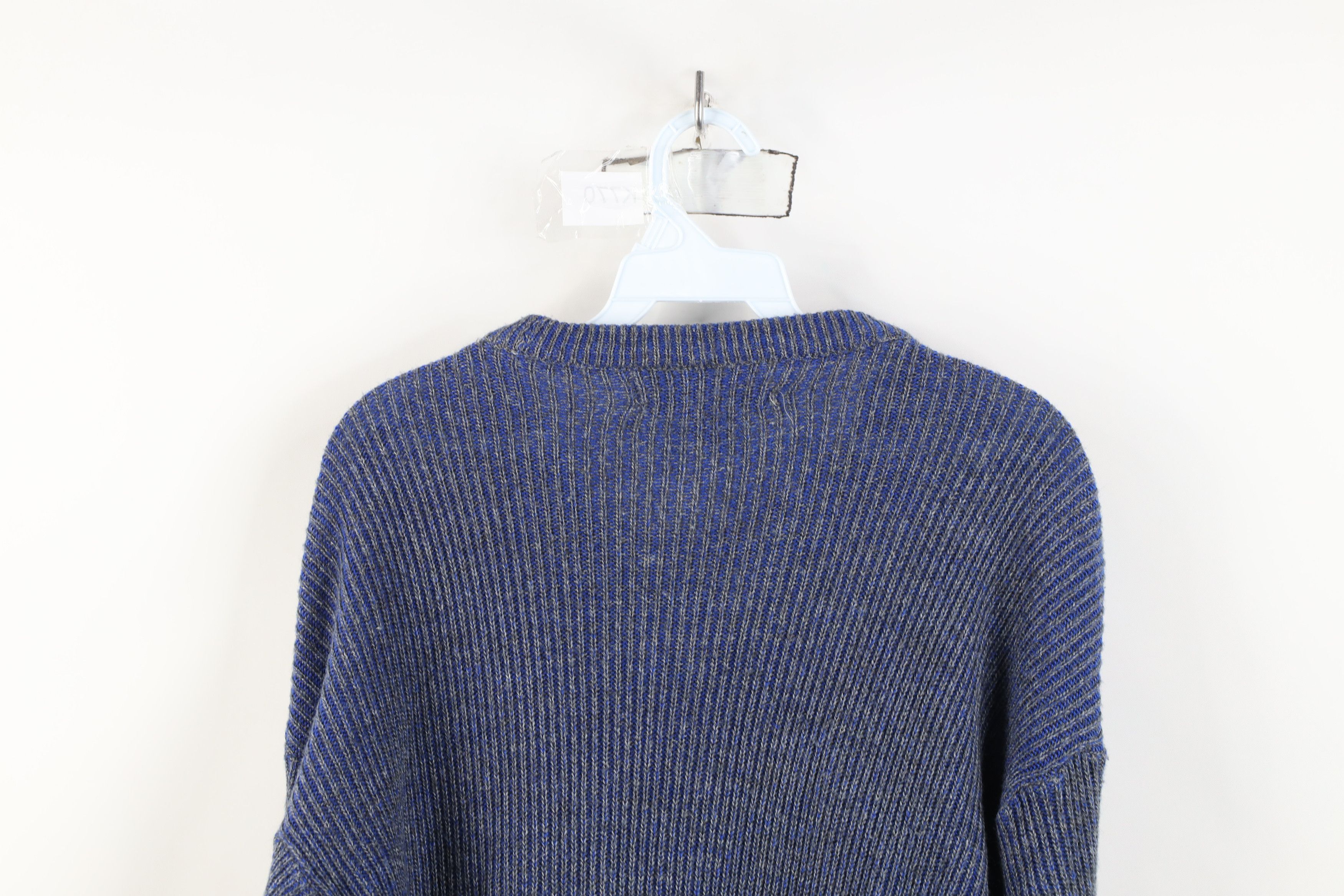 Vintage Vintage 90s Streetwear Argyle Ribbed Knit Crewneck Sweater Size L / US 10 / IT 46 - 8 Thumbnail