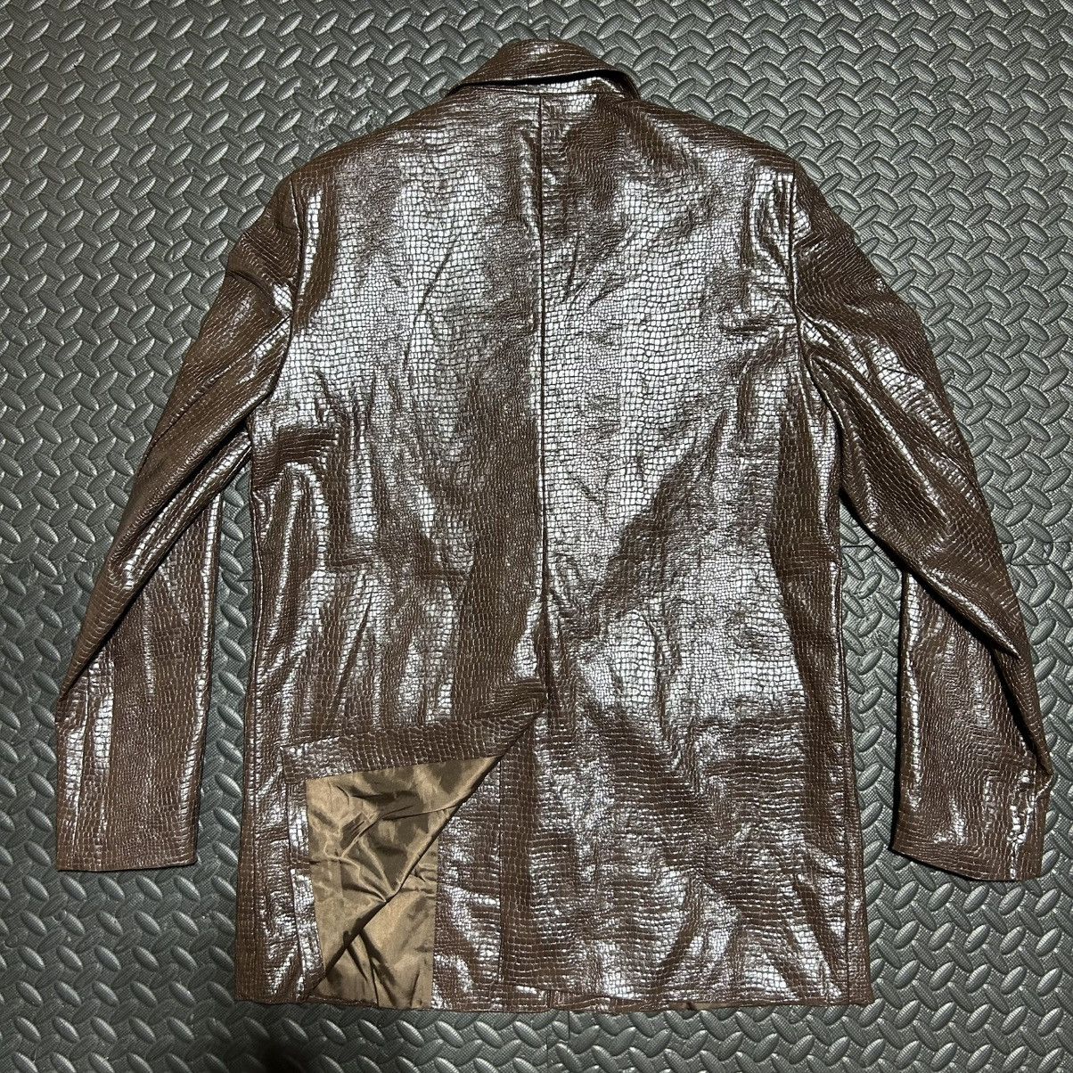 Other Reclaimed Vintage Faux Leather Blazer Crocodile Women’s 36” Size ONE SIZE - 11 Thumbnail