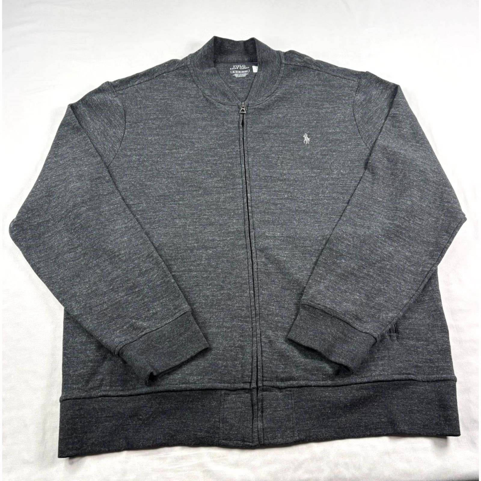Polo Ralph Lauren Polo Ralph Lauren Jacket Baseball Full Zip Bomber XL MenGray Logo Casual Jacket Size US XL / EU 56 / 4 - 2 Thumbnail