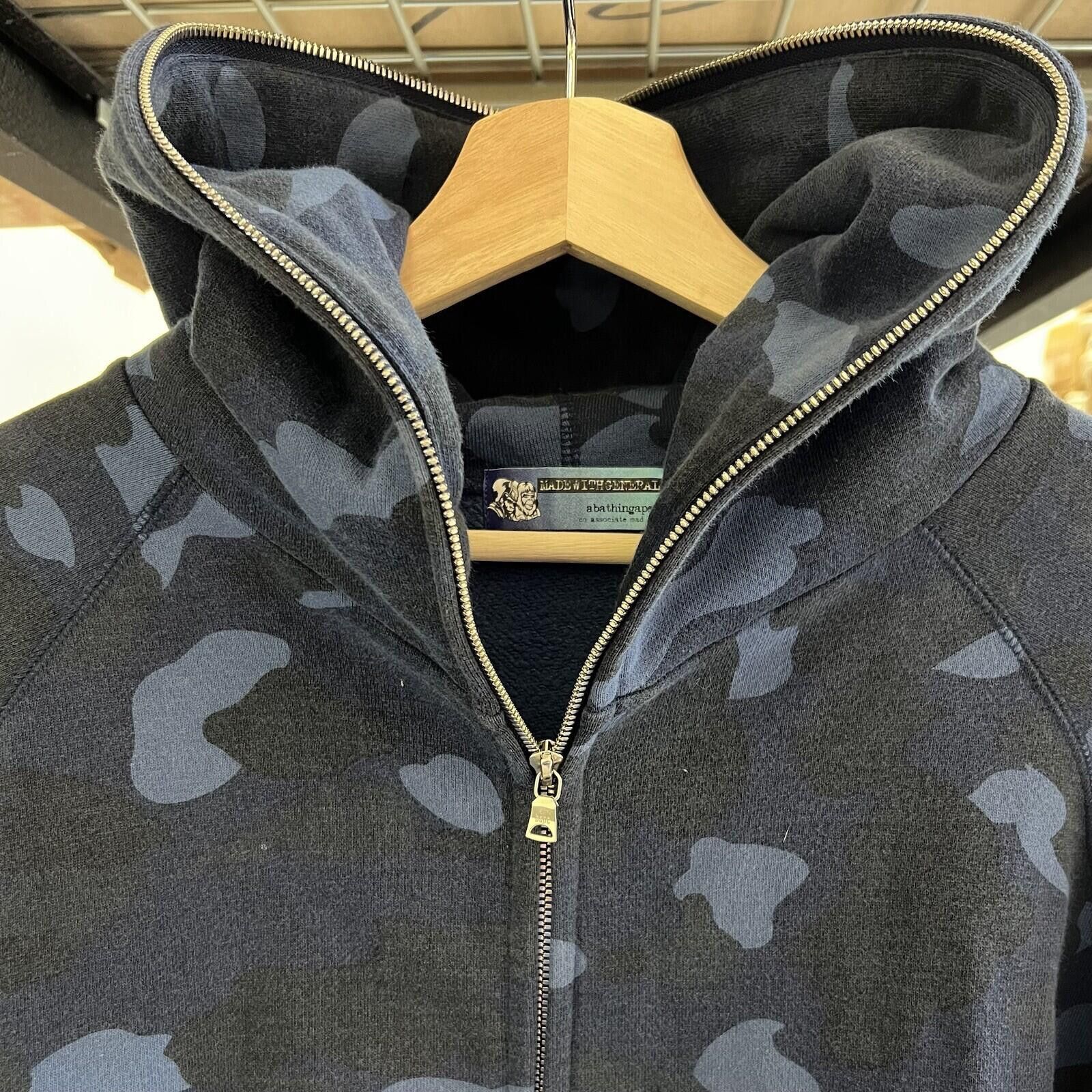 Other A Bathing Ape BAPE Navy Blue Camo Full Zip Hoodie L Size US L / EU 52-54 / 3 - 1 Thumbnail