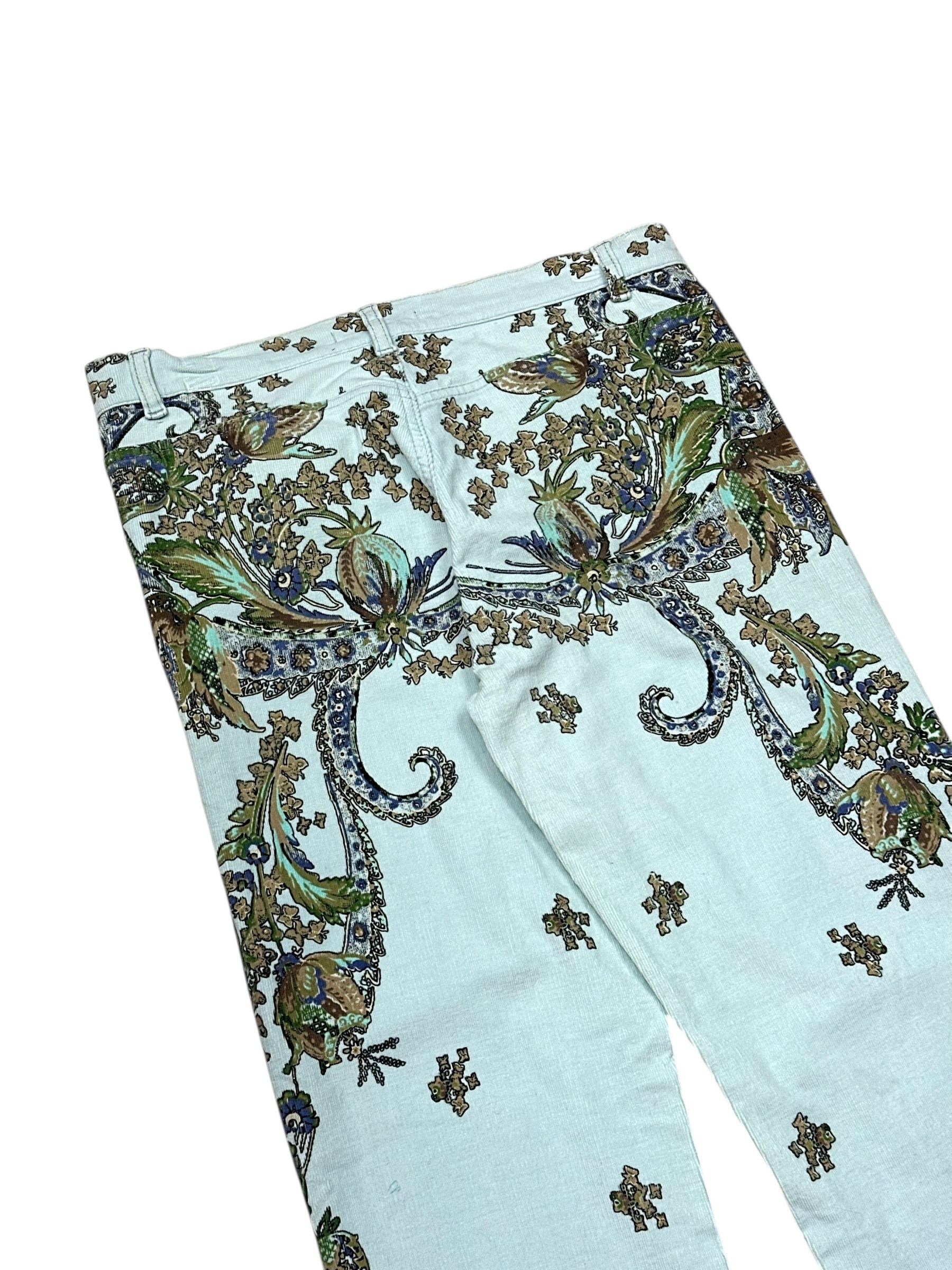 Roberto Cavalli Cavalli Rare Traditional Printed Velvet Pants Size 30" / US 8 / IT 44 - 6 Thumbnail